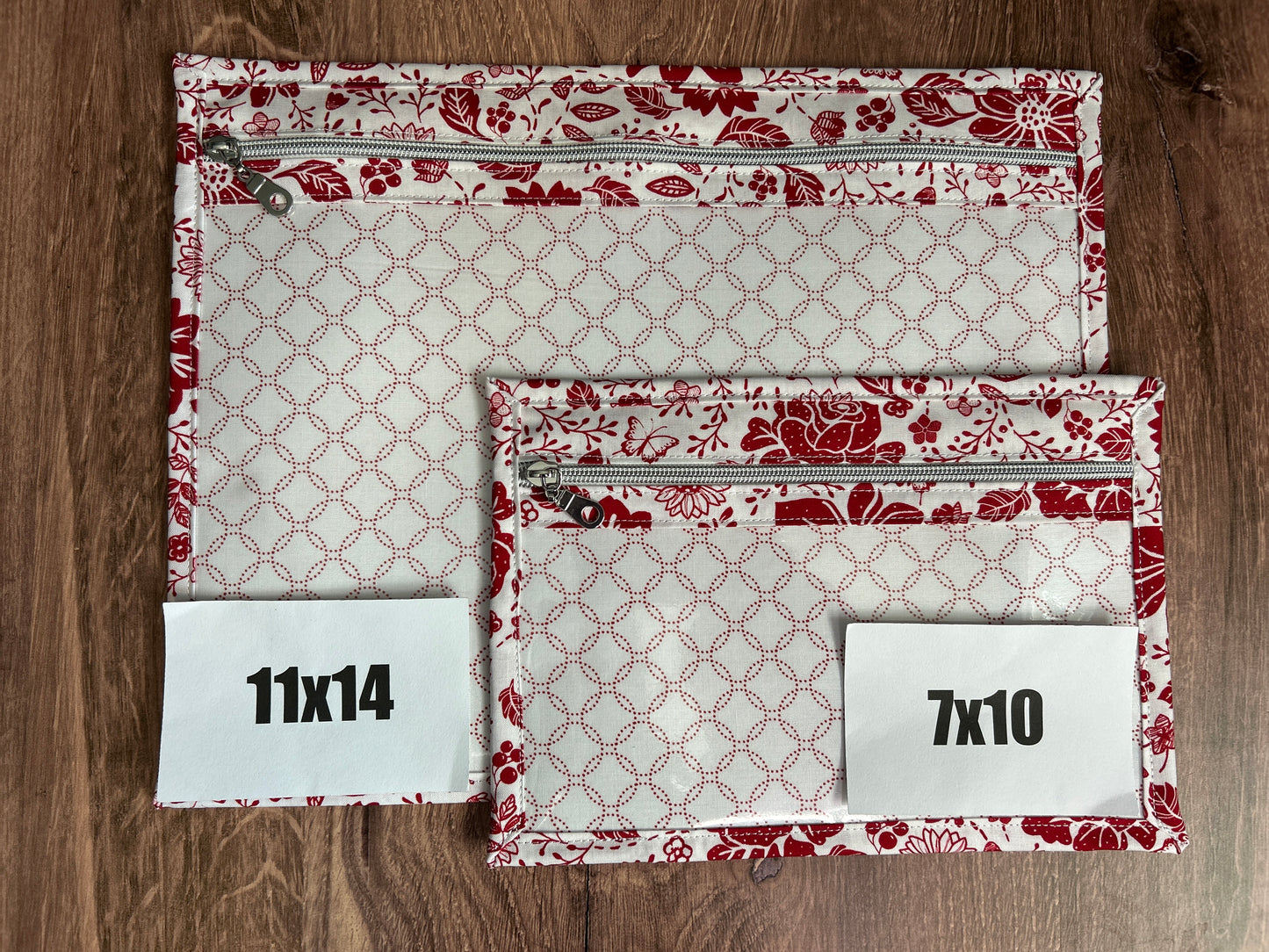 Vinyl Cross Stitch Project Bag - Embroidery Bag - Project Bag - Knitting & Crochet Bag - Storage - Organizer - Notions - Flower - Floral