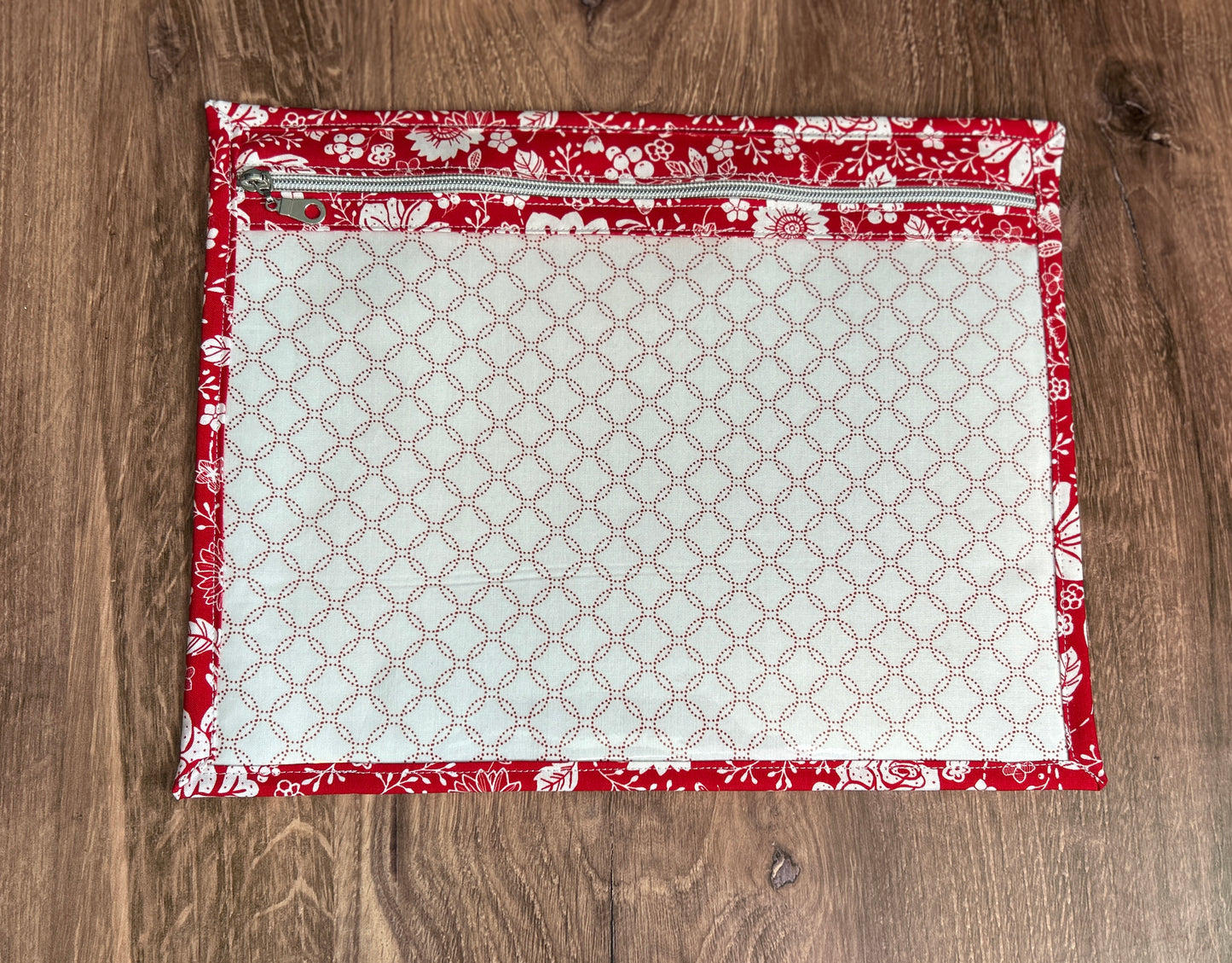 Vinyl Cross Stitch Project Bag - Embroidery Bag - Project Bag - Knitting & Crochet Bag - Storage - Organizer - Notions - Flower - Floral