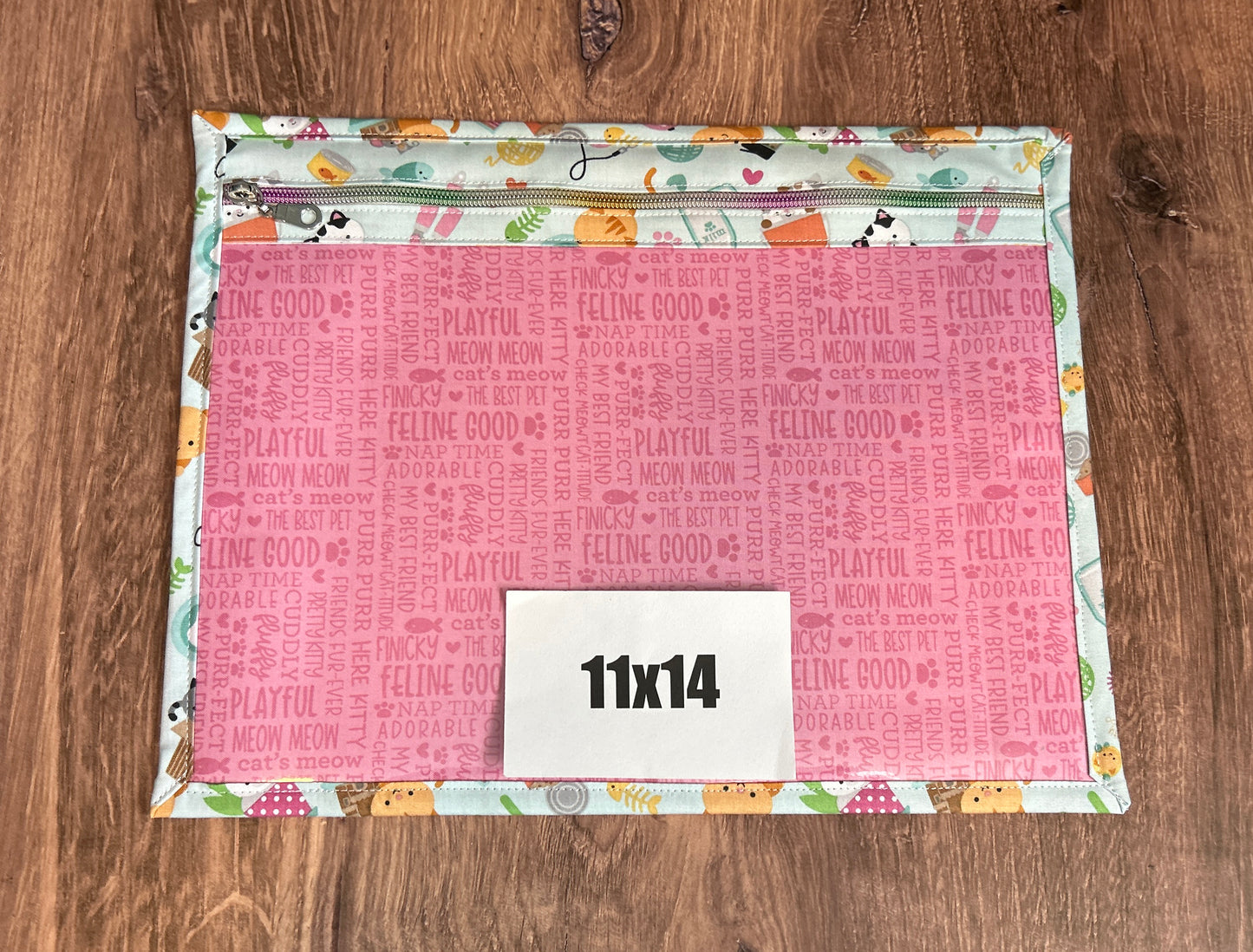 Vinyl Cross Stitch Project Bag - Embroidery bag - Knitting & Crochet Bag - Storage - Cat Project Bag - Kitten - Kitty - Notions