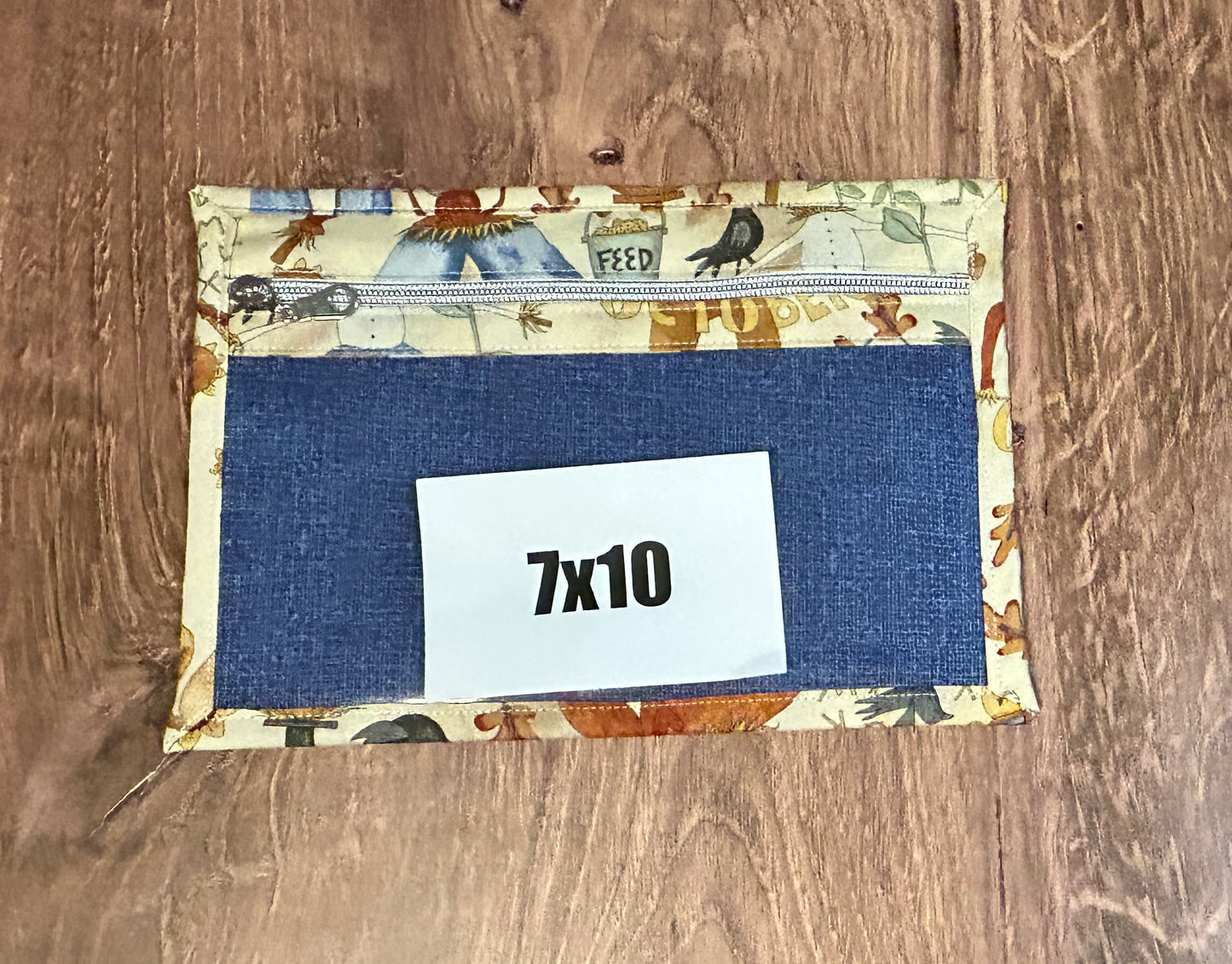 Vinyl Cross Stitch Project Bag - Embroidery bag - Project Bag - Knitting & Crochet Bag - Storage - Harvest Project Bag - Notions (CREAM)