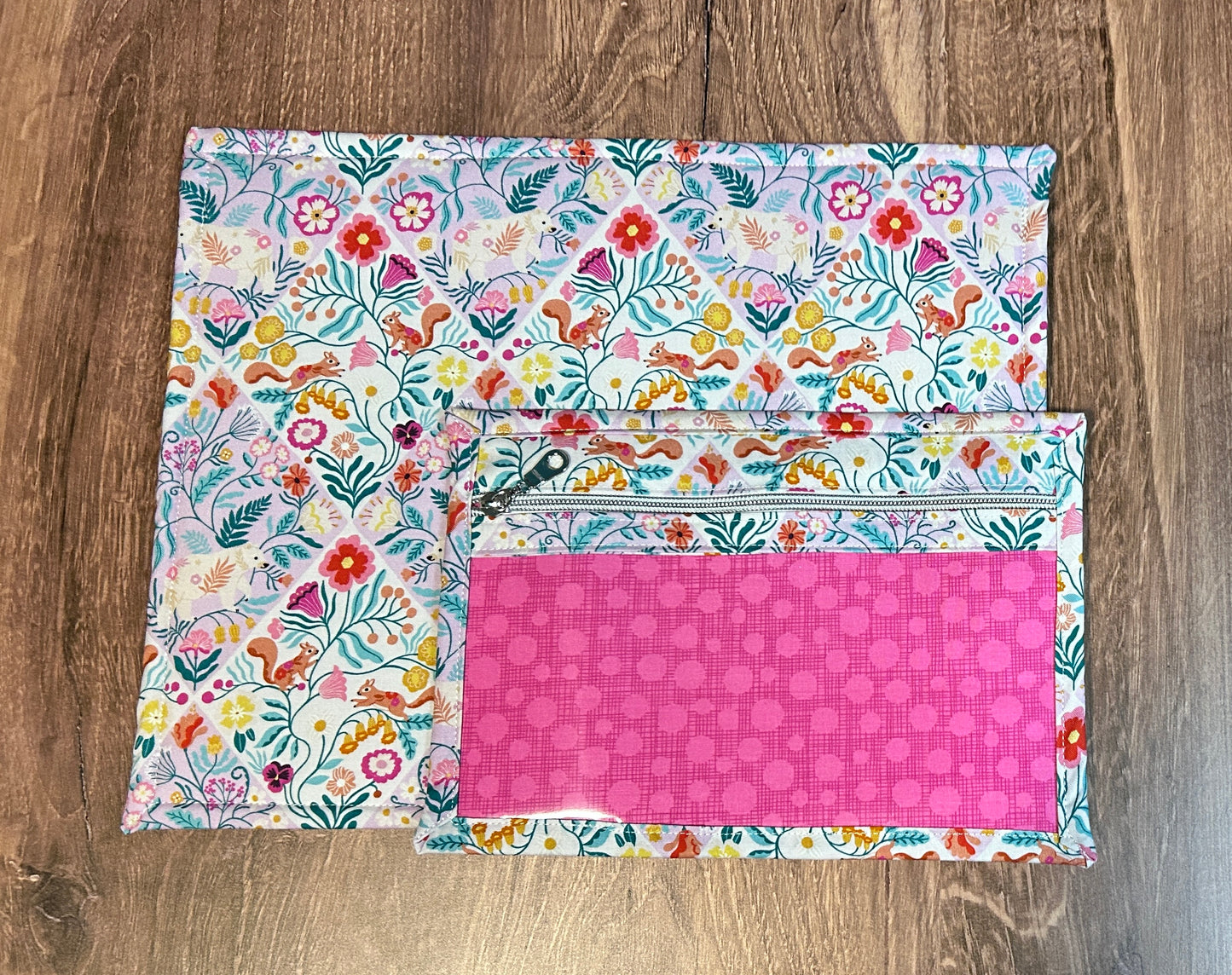 Vinyl Cross Stitch Project Bag - Embroidery bag - Project Bag - Knitting & Crochet Bag - Storage - Organizer - Notions - Woodland