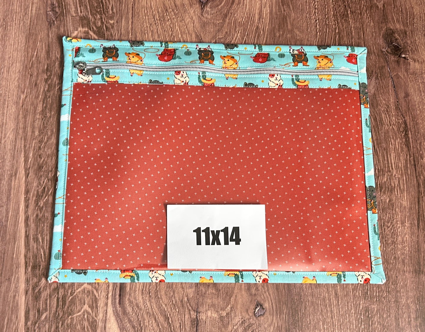 Vinyl Cross Stitch Project Bag - Embroidery bag - Knitting & Crochet Bag - Storage - Organizer - Notions - Guinea Pig - Western