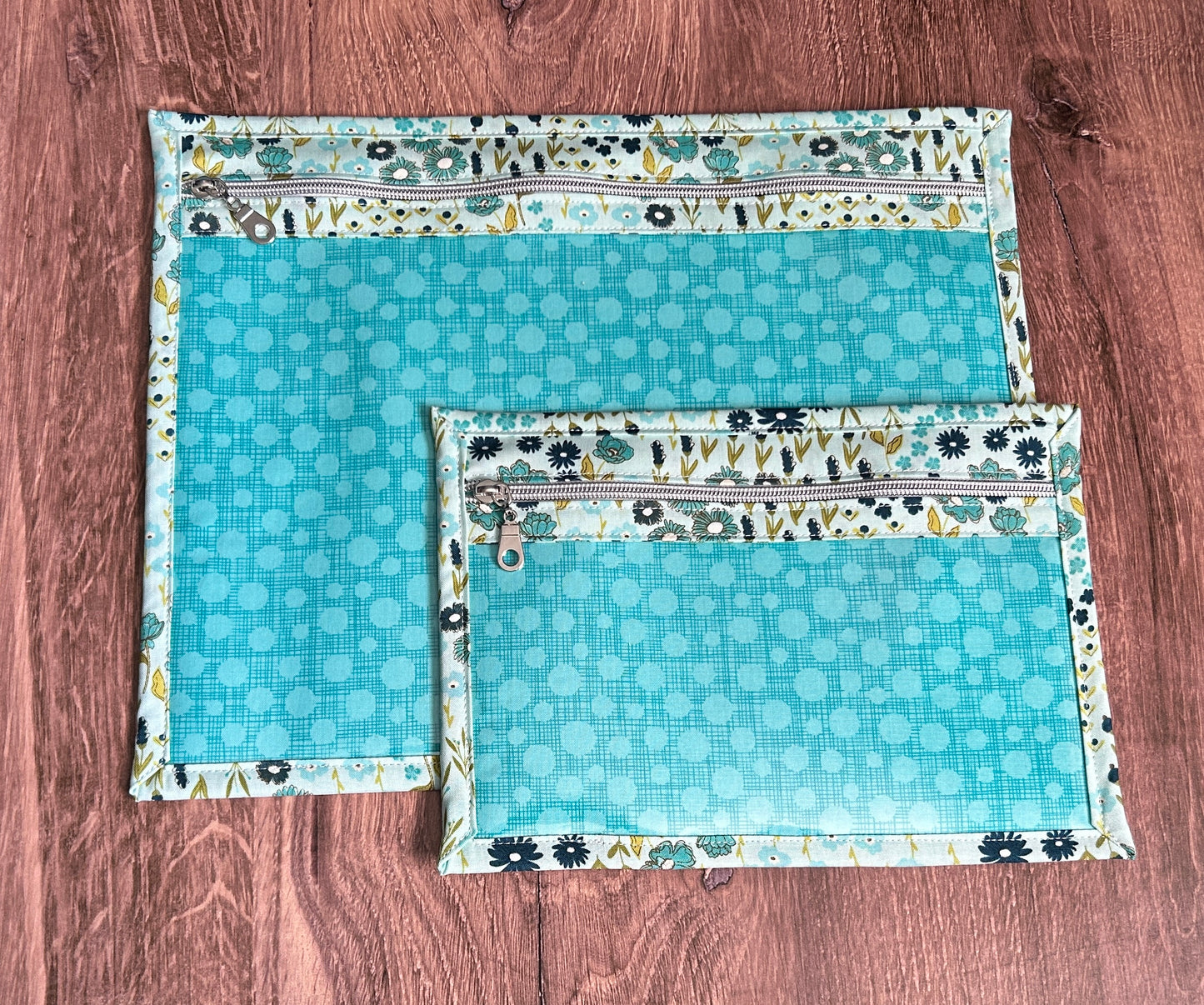 Vinyl Cross Stitch Project Bag - Embroidery bag - Project Bag - Knitting & Crochet Bag - Storage - Organizer - Notions - Floral - Flower