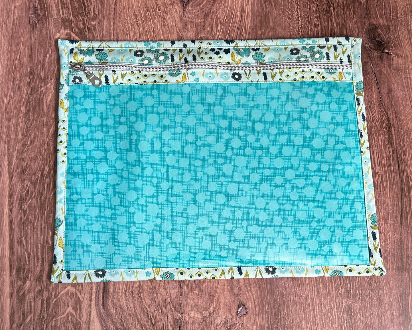 Vinyl Cross Stitch Project Bag - Embroidery bag - Project Bag - Knitting & Crochet Bag - Storage - Organizer - Notions - Floral - Flower