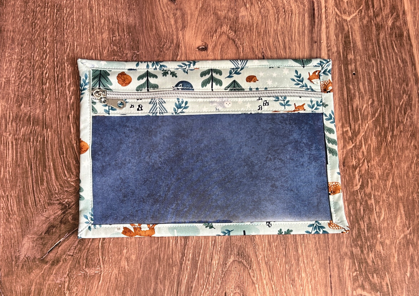 Vinyl Cross Stitch Project Bag - Embroidery Bag - Project Bag - Knitting & Crochet Bag - Storage - Notions - Woodland - Fox - Deer