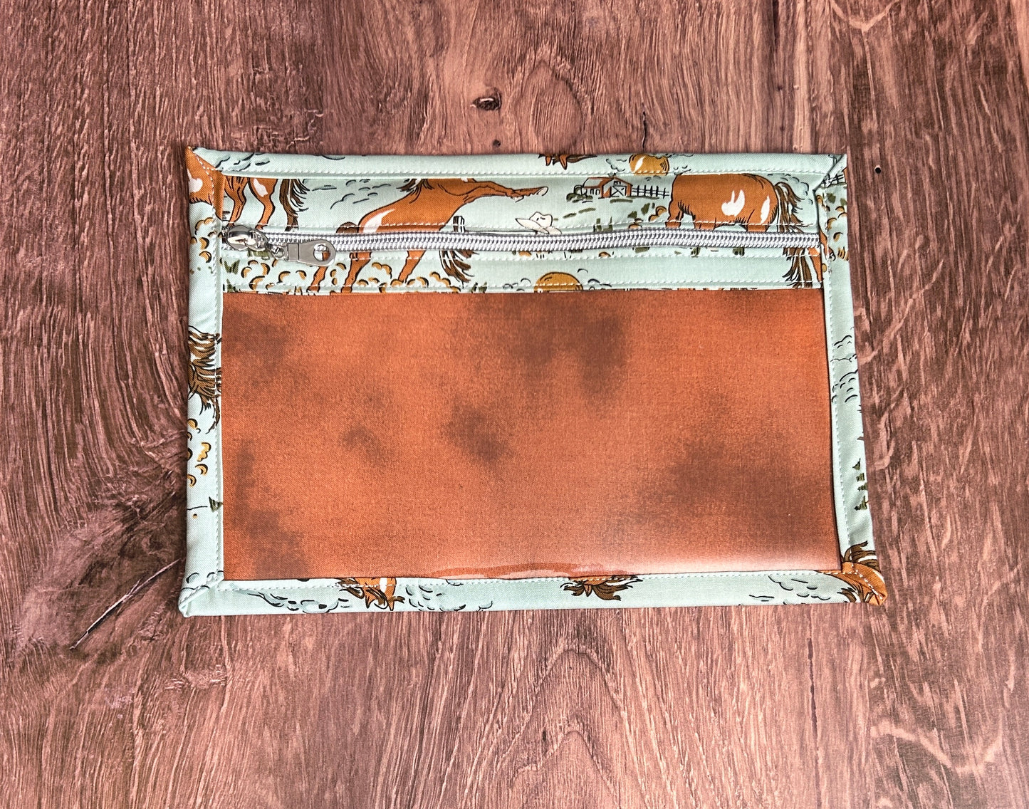 Vinyl Cross Stitch Project Bag - Embroidery bag - Project Bag - Knitting & Crochet Bag - Storage - Organizer - Horse Project Bag - Notions
