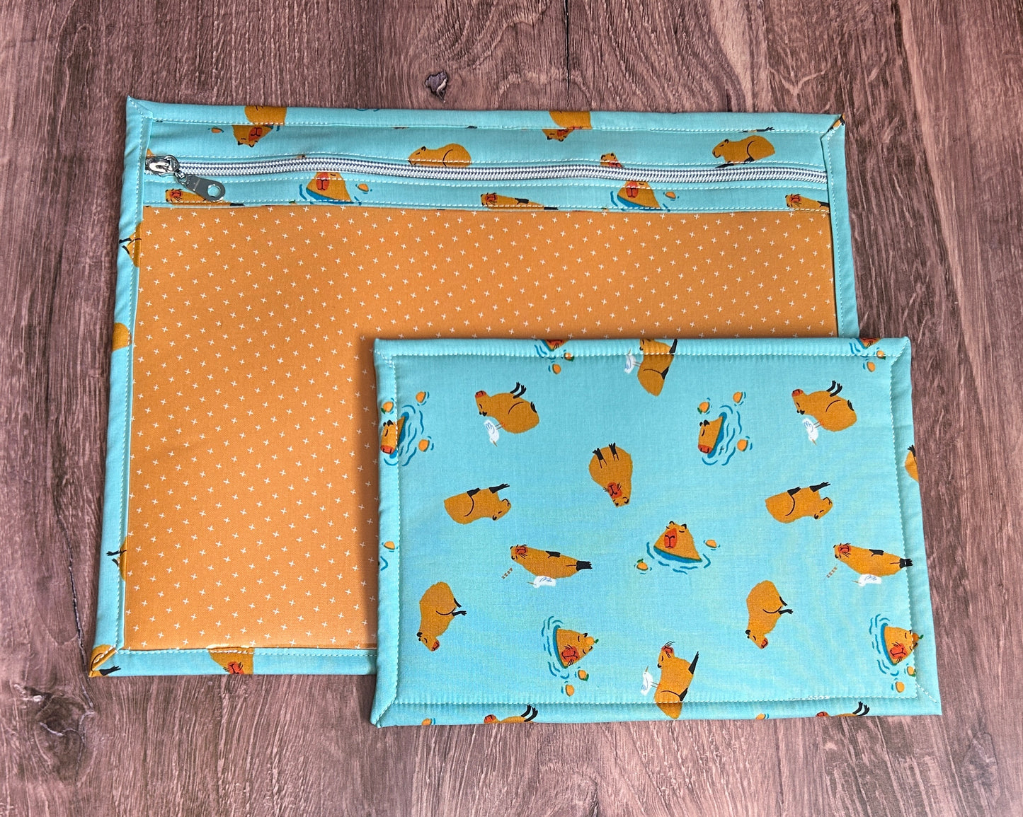 Vinyl Cross Stitch Project Bag - Project Bag - Knitting & Crochet Bag - Storage - Organizer - Capybara - Project Bag - Notions