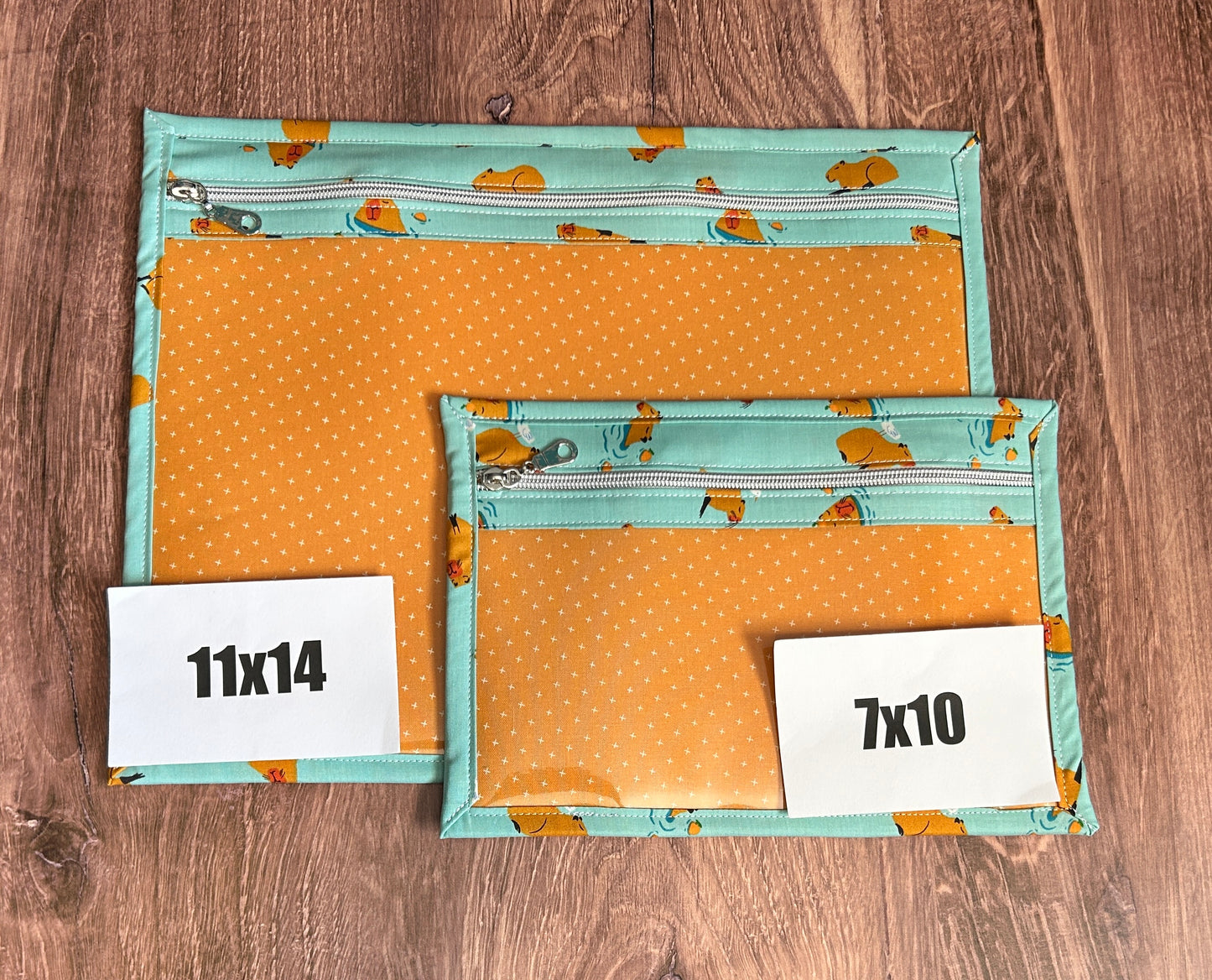 Vinyl Cross Stitch Project Bag - Project Bag - Knitting & Crochet Bag - Storage - Organizer - Capybara - Project Bag - Notions