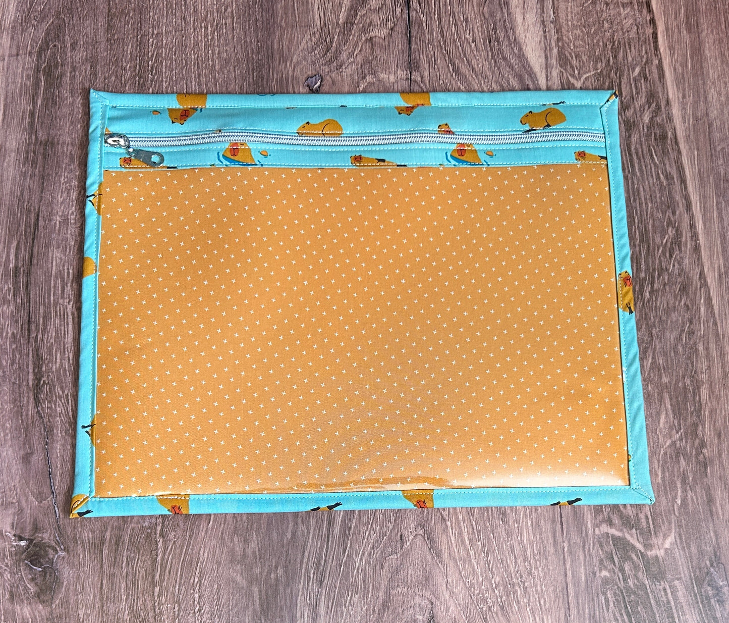 Vinyl Cross Stitch Project Bag - Project Bag - Knitting & Crochet Bag - Storage - Organizer - Capybara - Project Bag - Notions