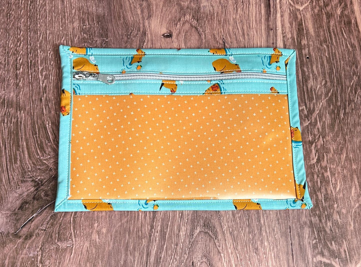 Vinyl Cross Stitch Project Bag - Project Bag - Knitting & Crochet Bag - Storage - Organizer - Capybara - Project Bag - Notions