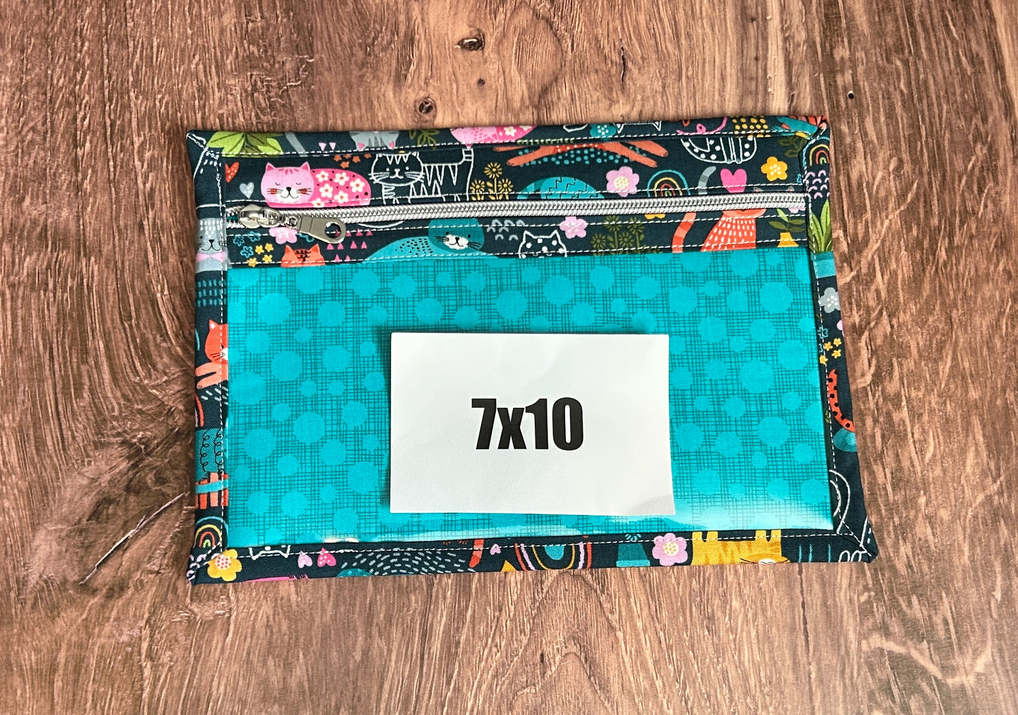 Vinyl Cross Stitch Project Bag - Embroidery bag - Project Bag - Knitting & Crochet Bag - Storage - Organizer - Cat Project Bag - Notions