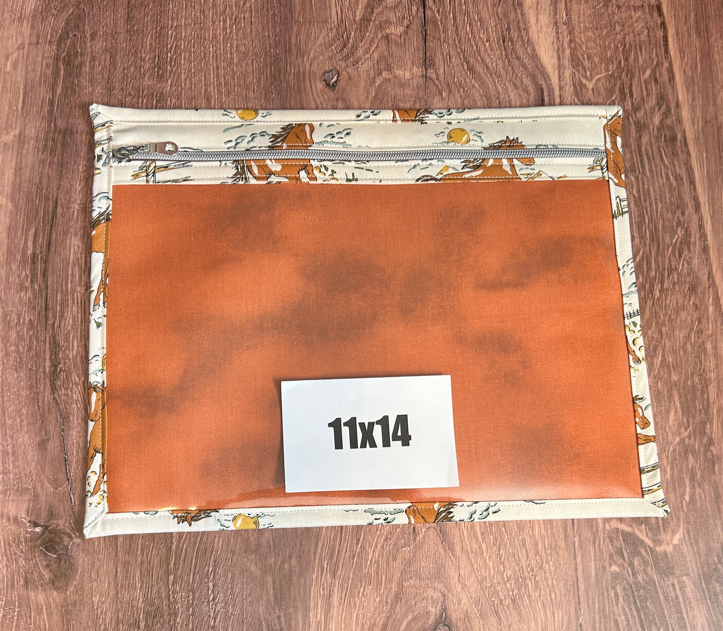 Vinyl Cross Stitch Project Bag - Embroidery bag - Project Bag - Knitting & Crochet Bag - Storage - Organizer - Horse Project Bag - Notions