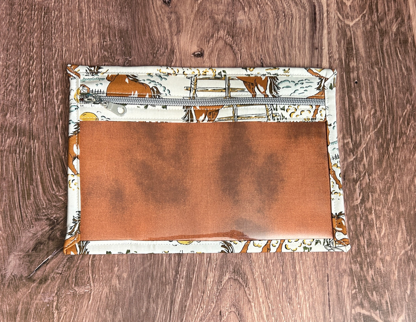 Vinyl Cross Stitch Project Bag - Embroidery bag - Project Bag - Knitting & Crochet Bag - Storage - Organizer - Horse Project Bag - Notions