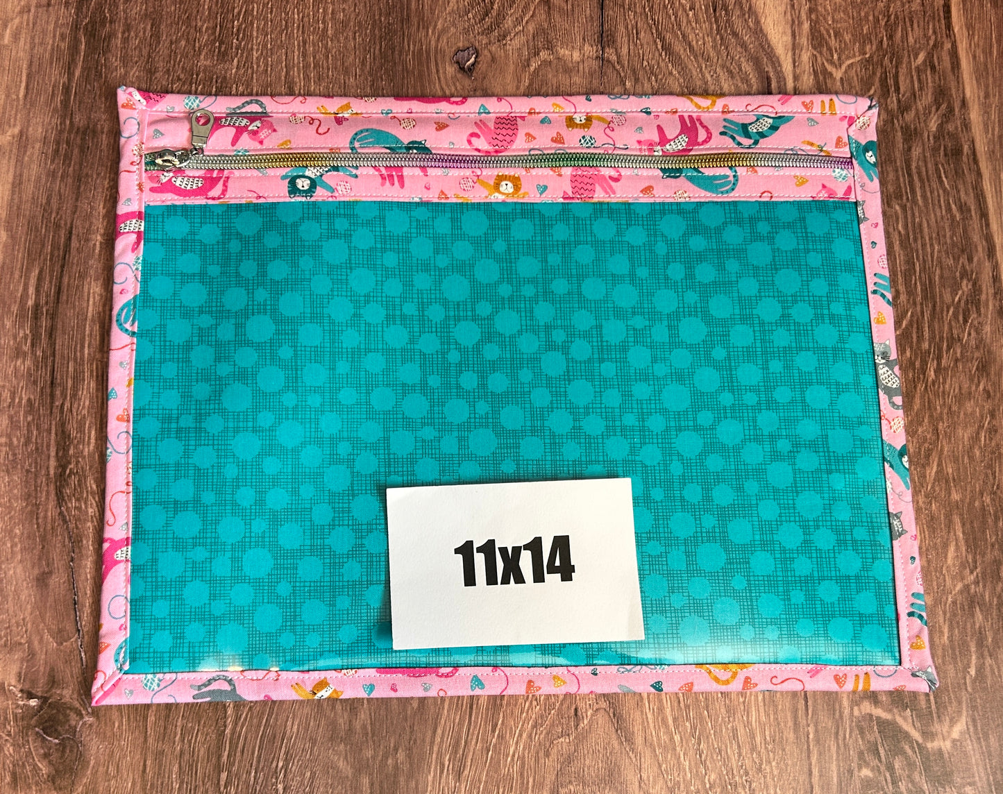 Vinyl Cross Stitch Project Bag - Embroidery bag - Project Bag - Knitting & Crochet Bag - Storage - Organizer - Cat Project Bag - Notions