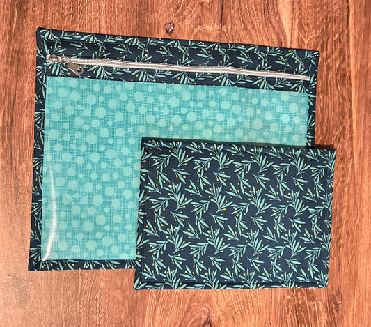 Vinyl Cross Stitch Project Bag - Embroidery bag - Project Bag - Knitting & Crochet Bag - Storage - Organizer - Cat Project Bag - Notions