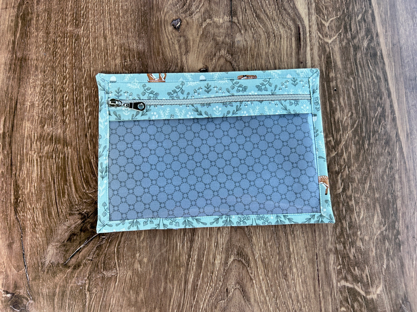 Vinyl Cross Stitch Project Bag - Embroidery Bag - Project Bag - Knitting & Crochet Bag - Storage - Notions - Woodland - Deer