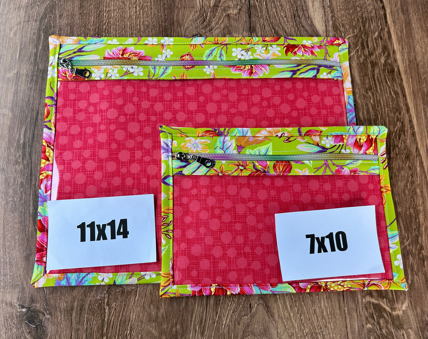 Vinyl Cross Stitch Project Bag - Embroidery Bag - Project Bag - Knitting & Crochet Bag - Storage - Organizer - Notions - Flower - Floral  - Dahlia