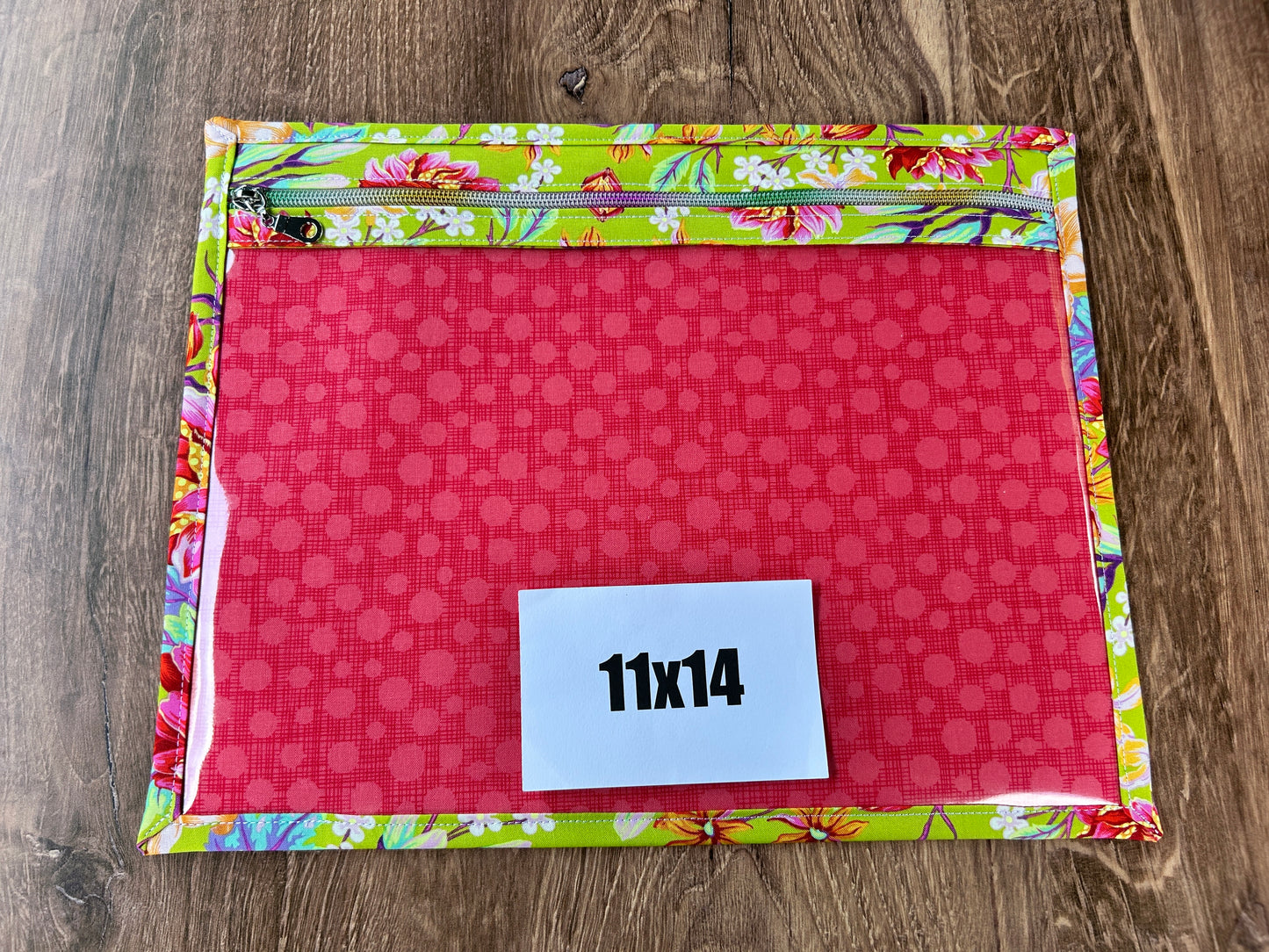 Vinyl Cross Stitch Project Bag - Embroidery Bag - Project Bag - Knitting & Crochet Bag - Storage - Organizer - Notions - Flower - Floral  - Dahlia