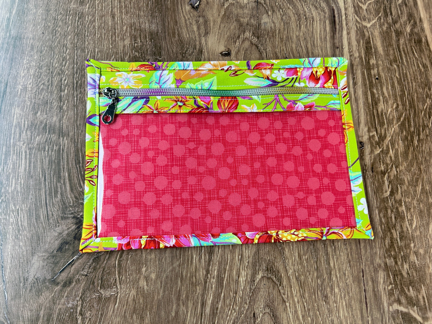 Vinyl Cross Stitch Project Bag - Embroidery Bag - Project Bag - Knitting & Crochet Bag - Storage - Organizer - Notions - Flower - Floral  - Dahlia