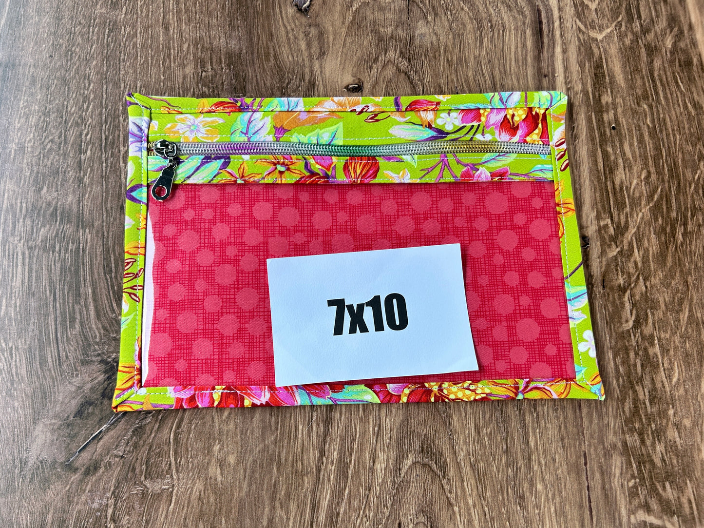 Vinyl Cross Stitch Project Bag - Embroidery Bag - Project Bag - Knitting & Crochet Bag - Storage - Organizer - Notions - Flower - Floral  - Dahlia