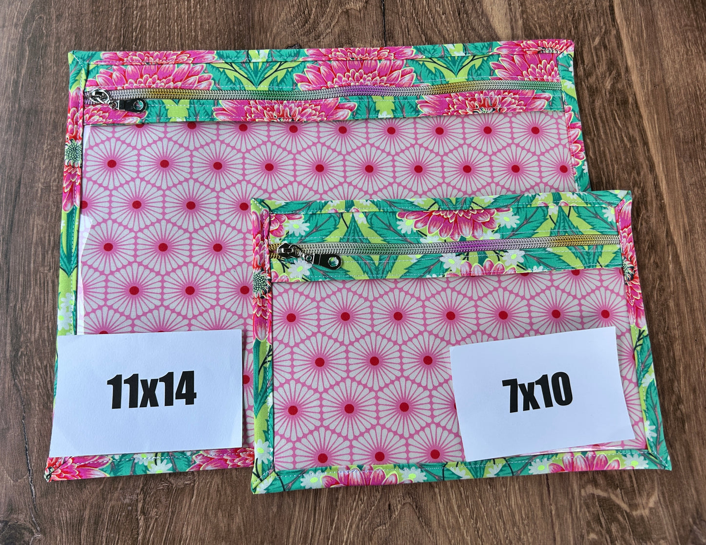 Vinyl Cross Stitch Project Bag - Embroidery Bag - Project Bag - Knitting & Crochet Bag - Storage - Organizer - Notions - Flower - Floral