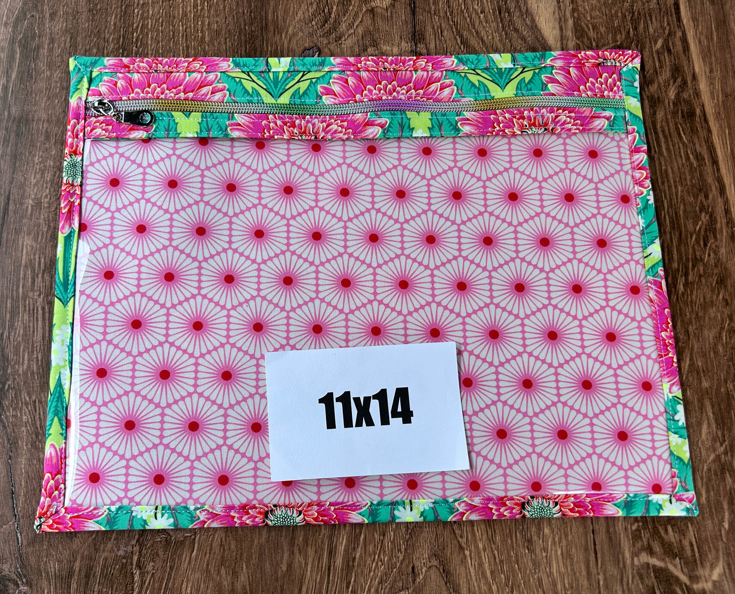 Vinyl Cross Stitch Project Bag - Embroidery Bag - Project Bag - Knitting & Crochet Bag - Storage - Organizer - Notions - Flower - Floral