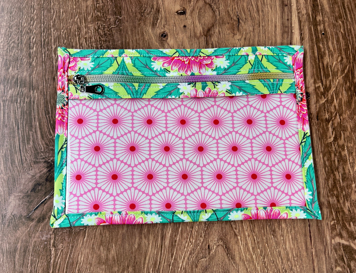 Vinyl Cross Stitch Project Bag - Embroidery Bag - Project Bag - Knitting & Crochet Bag - Storage - Organizer - Notions - Flower - Floral