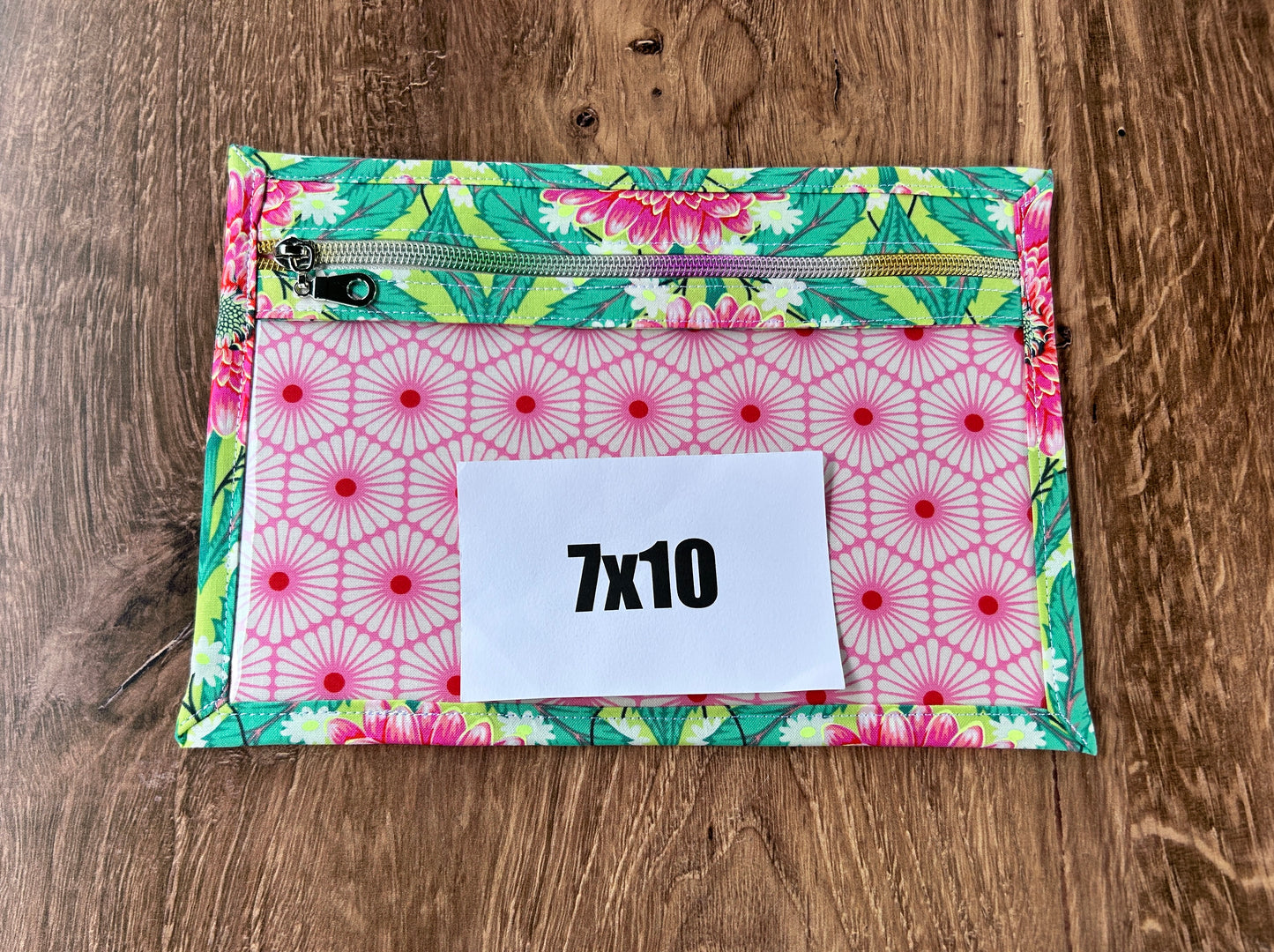 Vinyl Cross Stitch Project Bag - Embroidery Bag - Project Bag - Knitting & Crochet Bag - Storage - Organizer - Notions - Flower - Floral