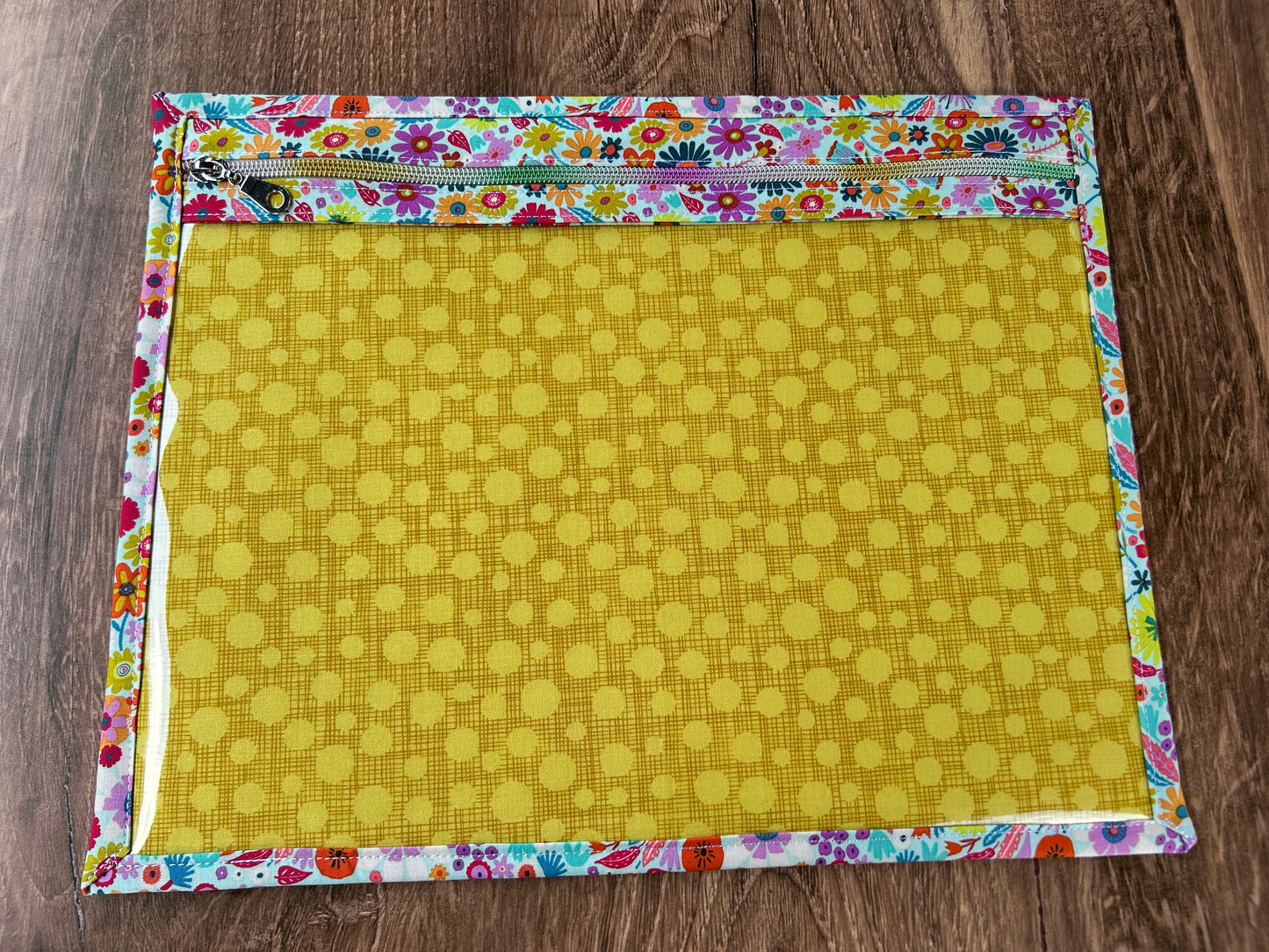 Vinyl Cross Stitch Project Bag - Embroidery Bag - Project Bag - Knitting & Crochet Bag - Storage - Organizer - Notions - Flower - Floral