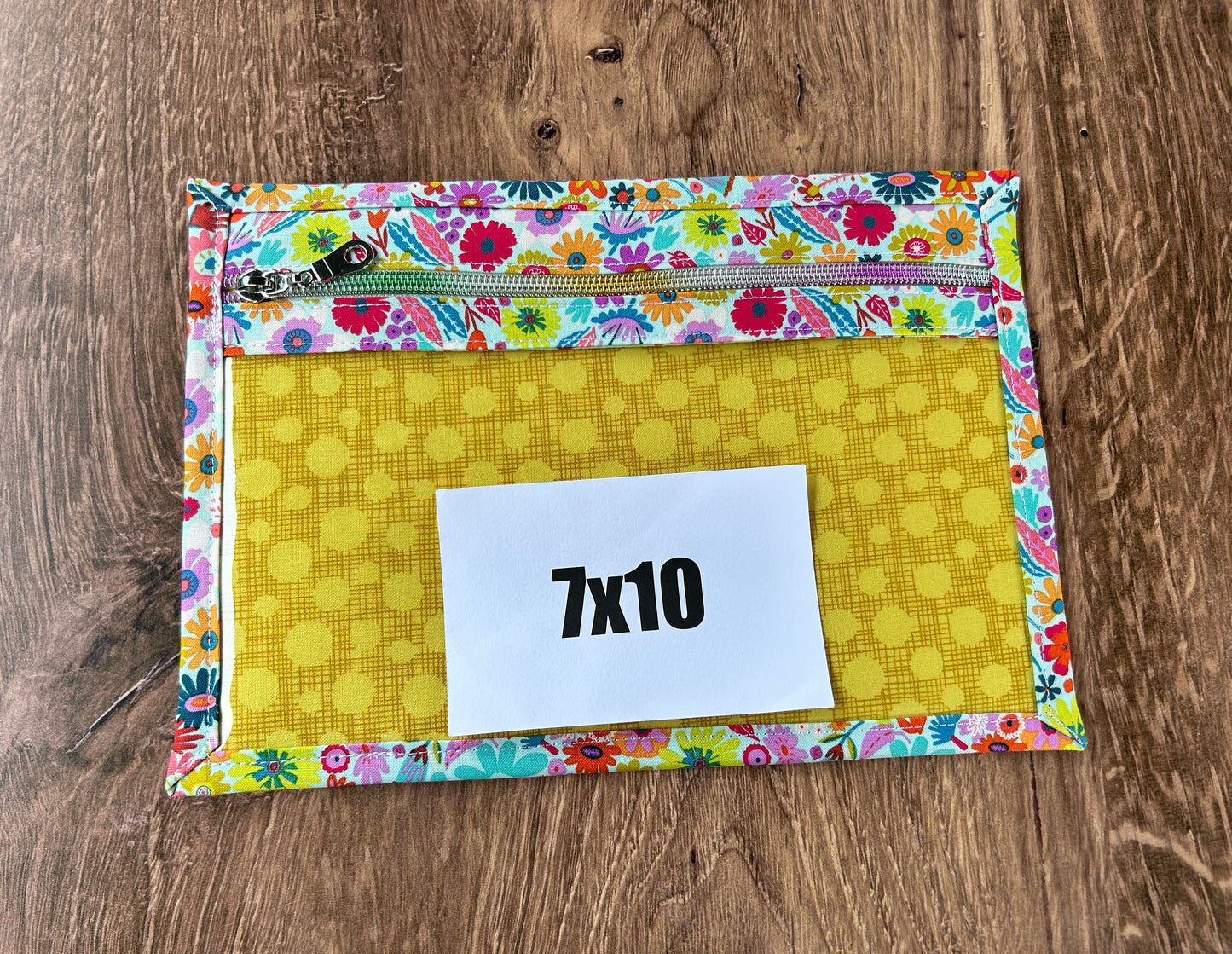 Vinyl Cross Stitch Project Bag - Embroidery Bag - Project Bag - Knitting & Crochet Bag - Storage - Organizer - Notions - Flower - Floral