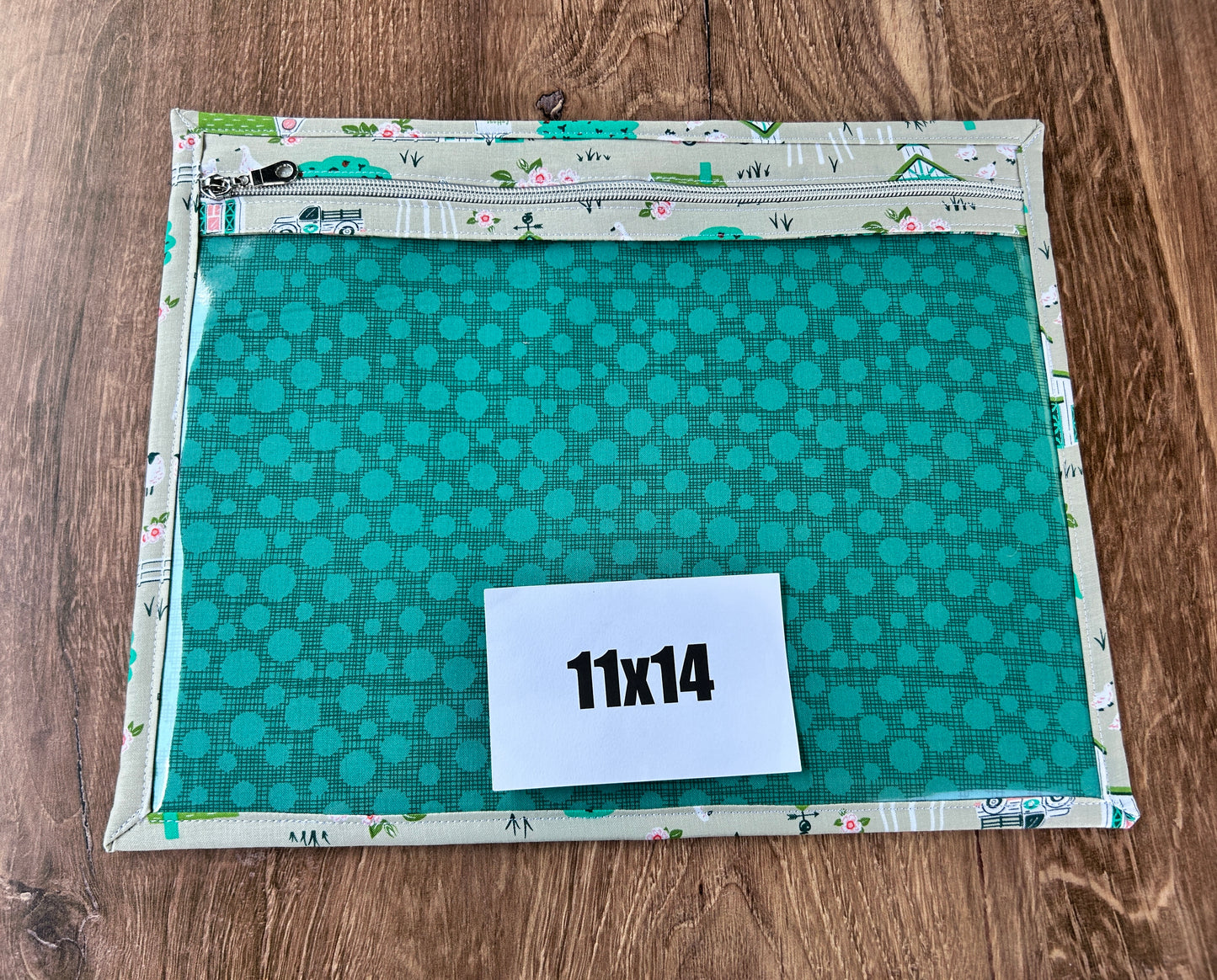 Vinyl Cross Stitch Project Bag - Embroidery bag - Project Bag - Knitting & Crochet Bag - Organizer - Farm Project Bag - Notions - Horse