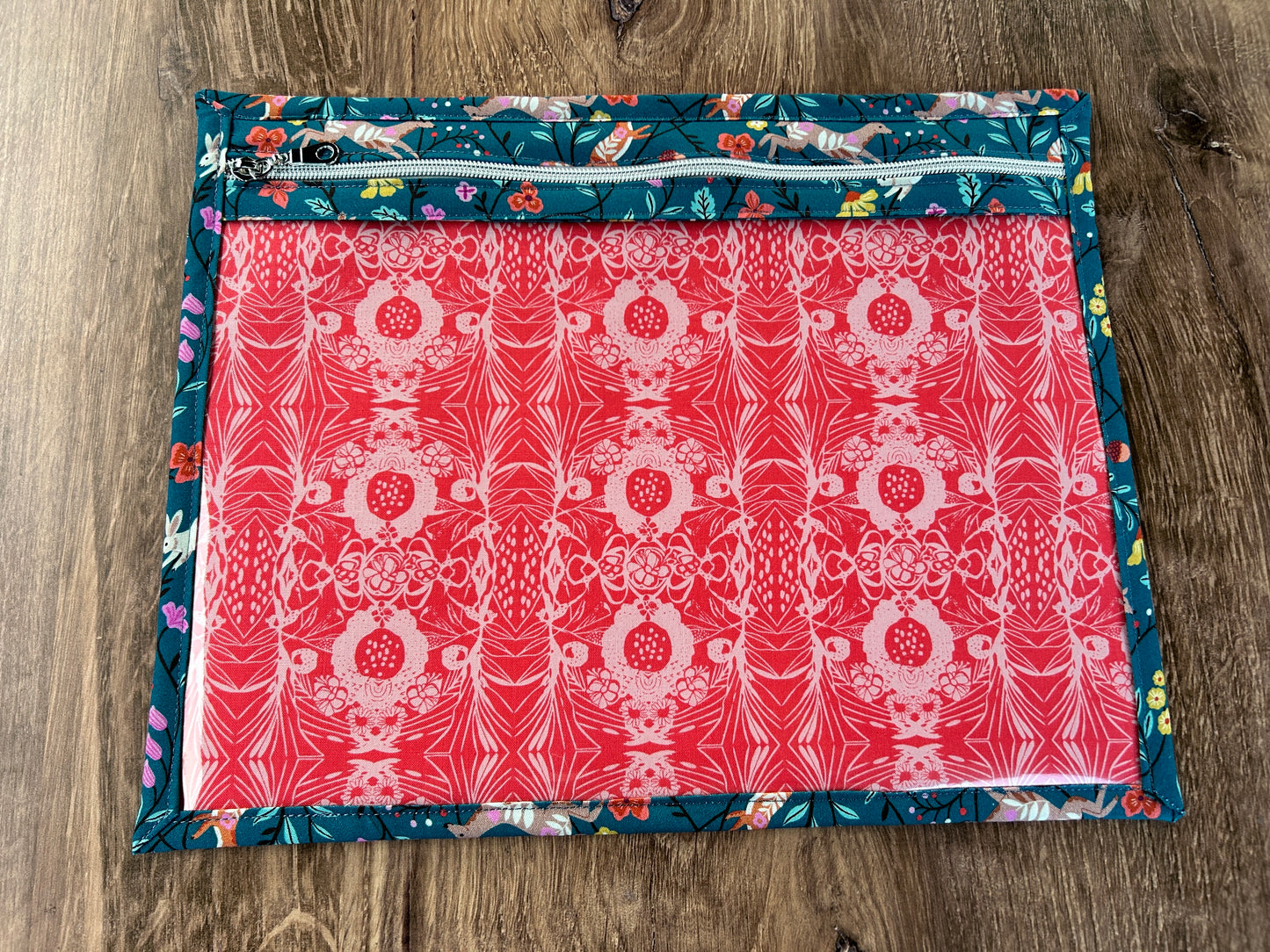 Vinyl Cross Stitch Project Bag - Embroidery Bag - Project Bag - Knitting & Crochet Bag - Storage - Notions - Woodland - Fox - Deer