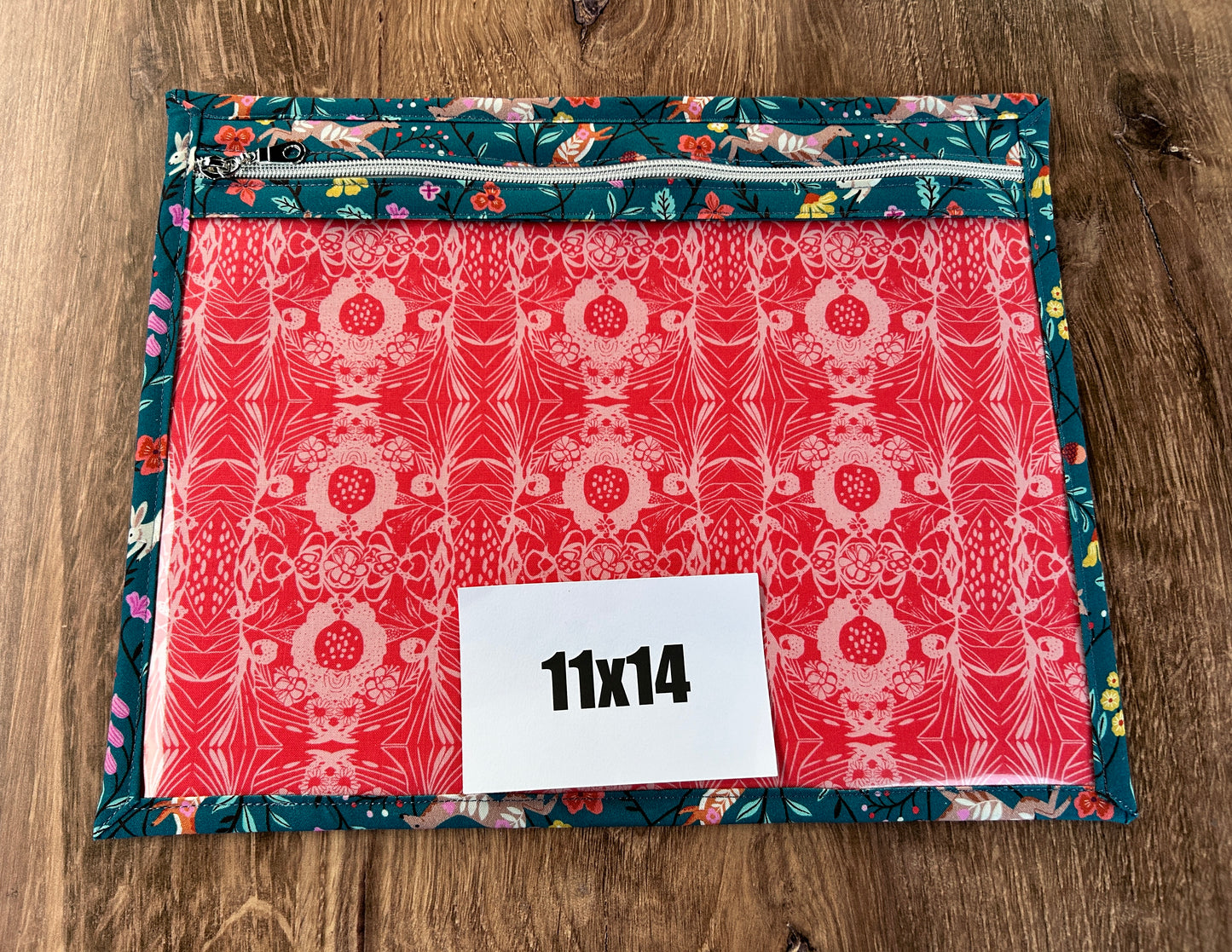 Vinyl Cross Stitch Project Bag - Embroidery Bag - Project Bag - Knitting & Crochet Bag - Storage - Notions - Woodland - Fox - Deer