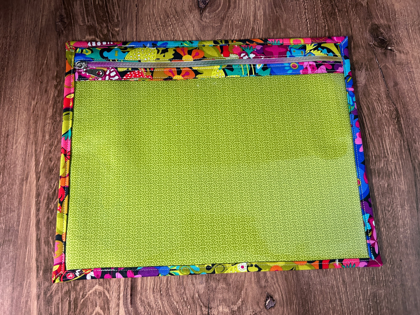 Vinyl Cross Stitch Project Bag - Embroidery Bag - Project Bag - Knitting & Crochet Bag - Organizer - Notions - Flower - Floral - Butterfly