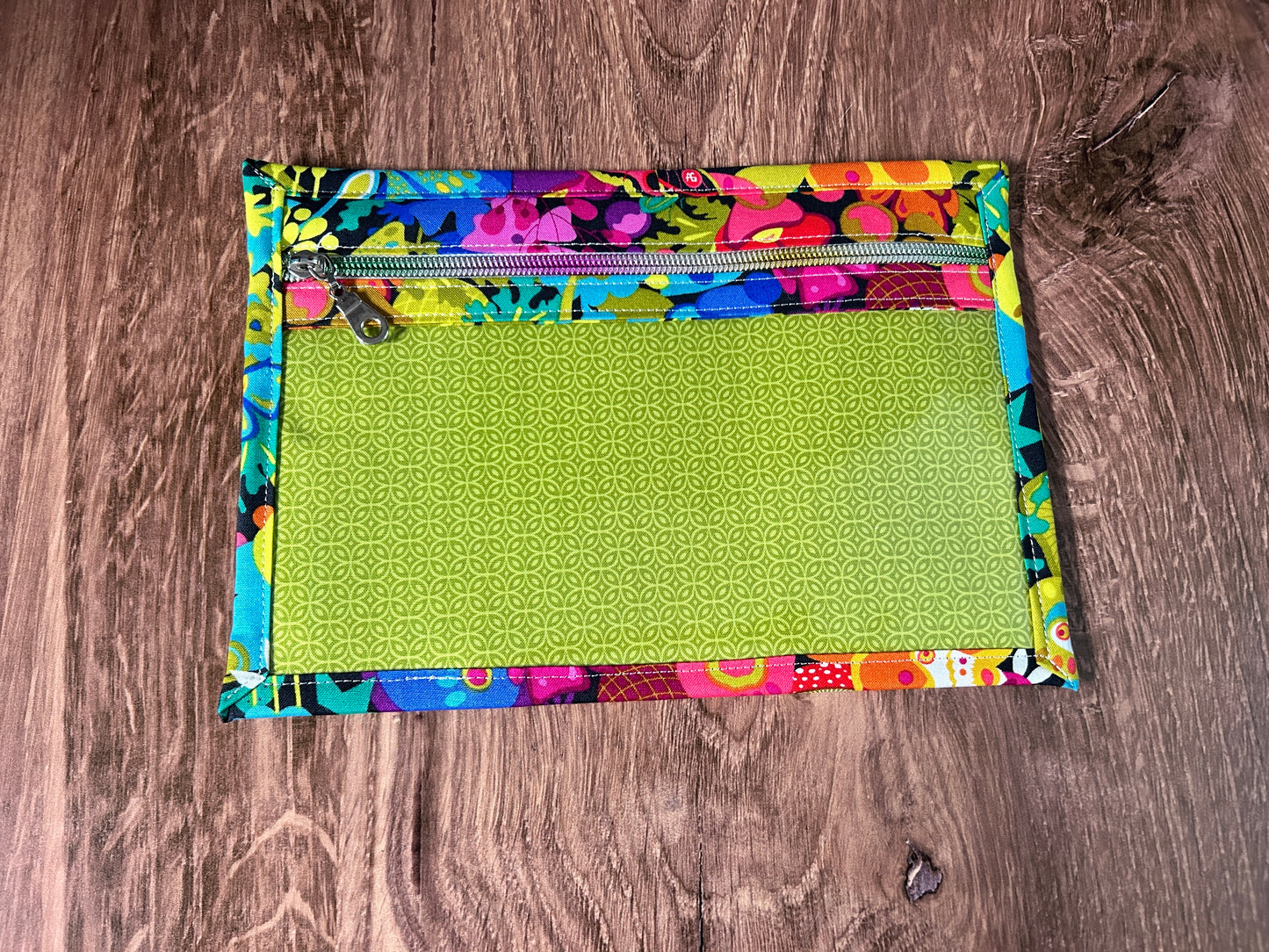 Vinyl Cross Stitch Project Bag - Embroidery Bag - Project Bag - Knitting & Crochet Bag - Organizer - Notions - Flower - Floral - Butterfly