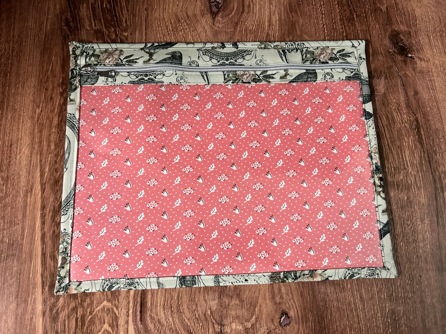 Vinyl Cross Stitch Project Bag - Embroidery Bag - Project Bag - Knitting & Crochet Bag - Organizer - Halloween - Notions - Nevermore - Skull