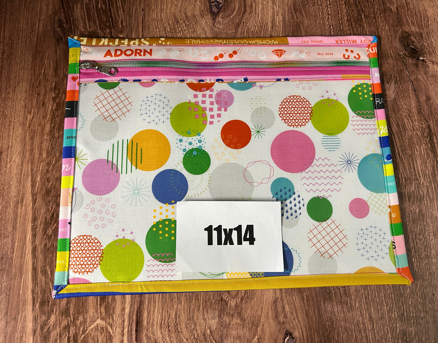 Vinyl Cross Stitch Project Bag - Embroidery Bag - Project Bag - Knitting & Crochet Bag - Organizer - Selvage - Notions