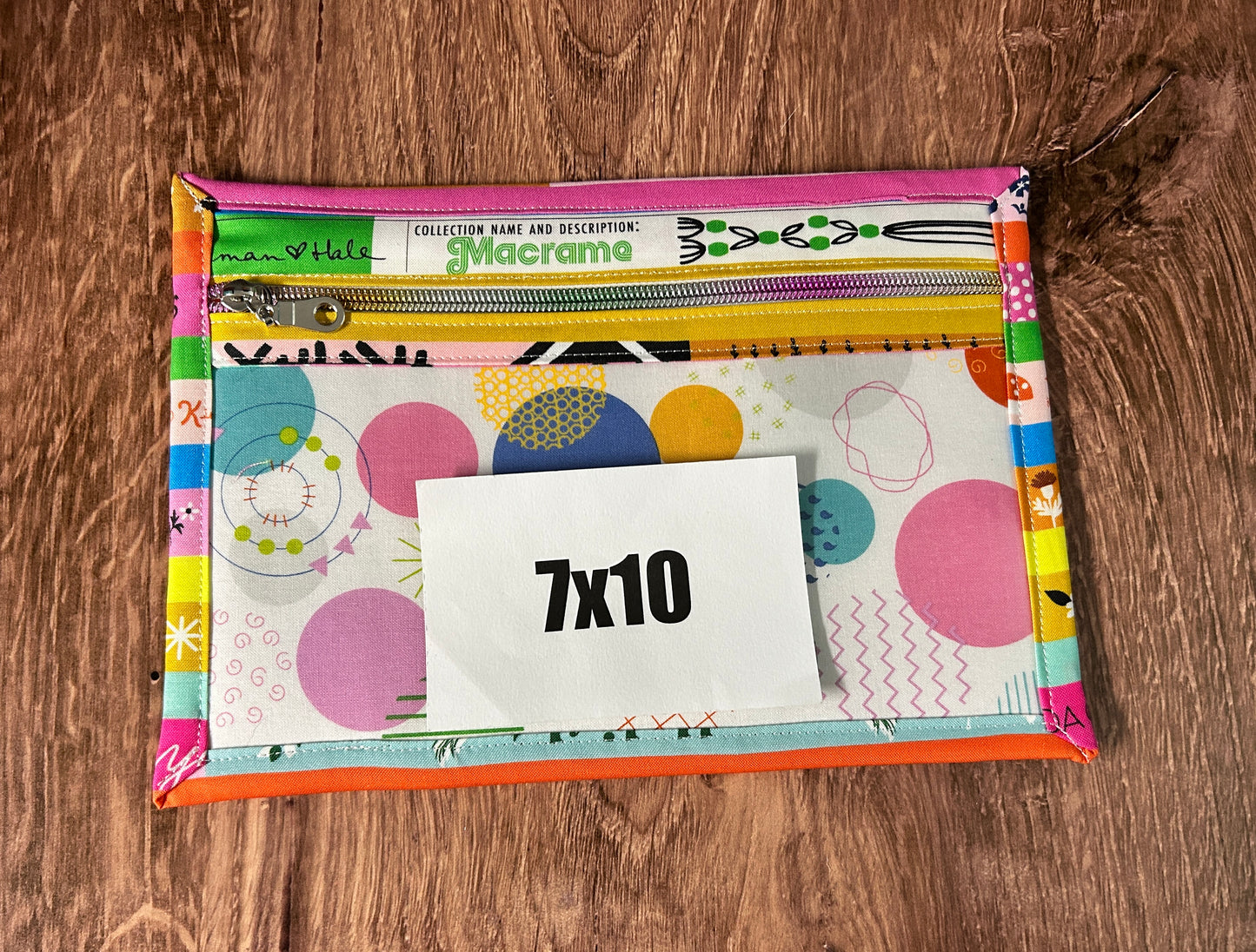 Vinyl Cross Stitch Project Bag - Embroidery Bag - Project Bag - Knitting & Crochet Bag - Organizer - Selvage - Notions