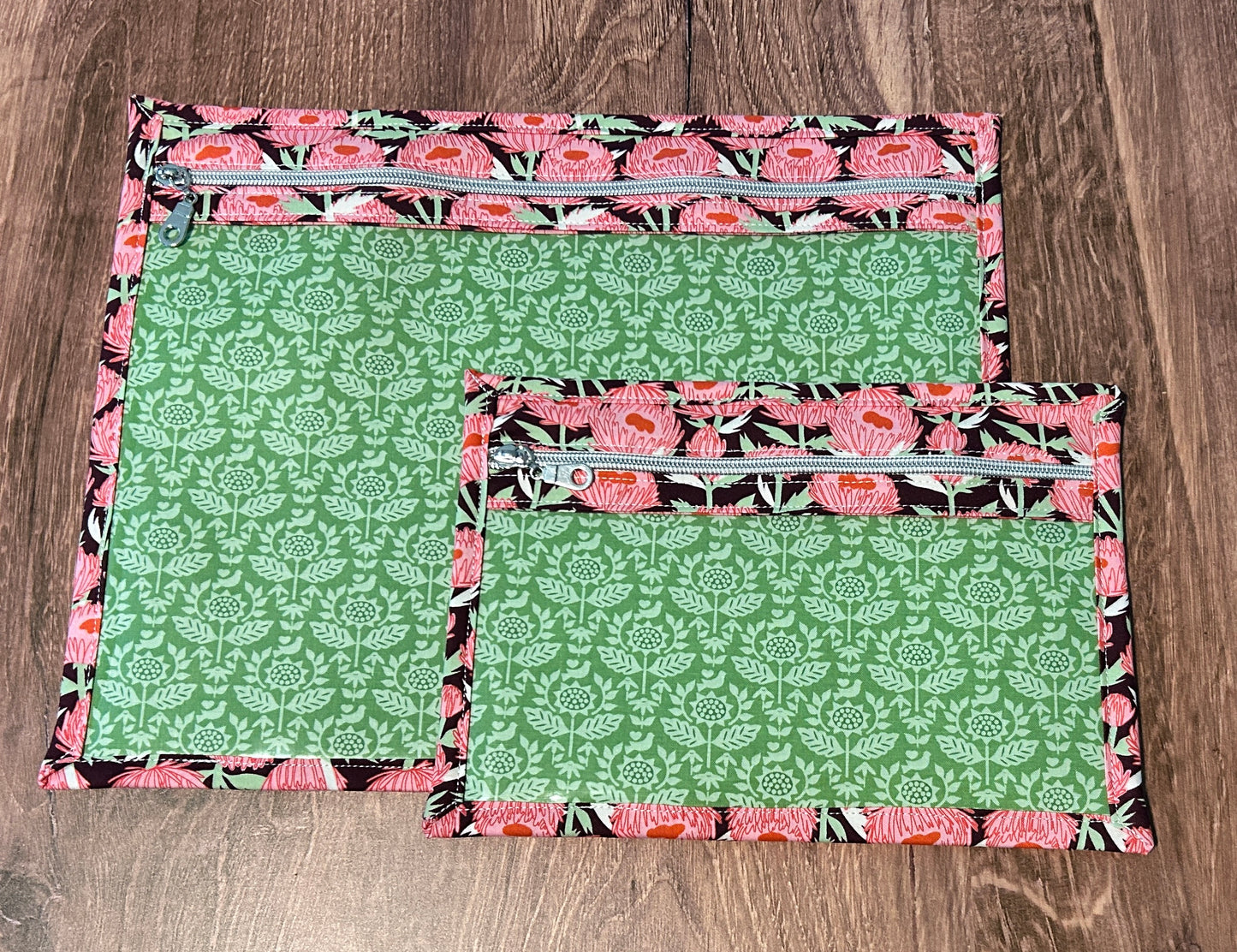 Vinyl Cross Stitch Project Bag - Embroidery Bag - Project Bag - Knitting & Crochet Bag - Storage - Organizer - Notions - Flower - Floral