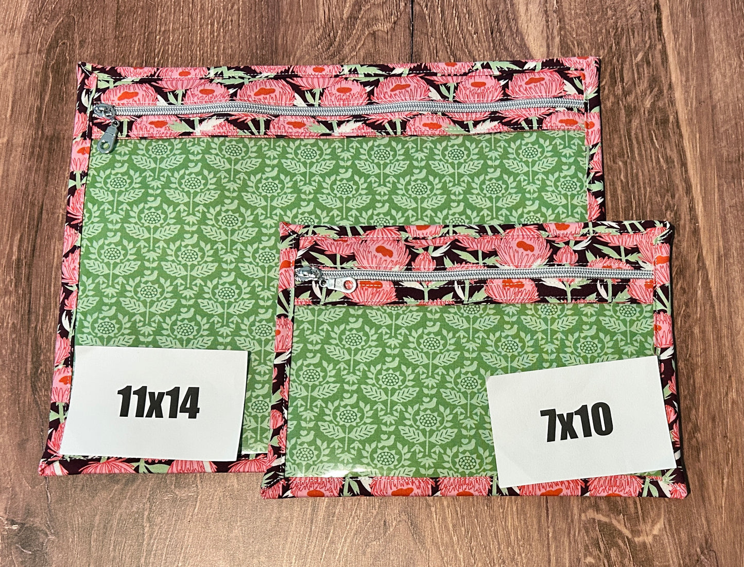 Vinyl Cross Stitch Project Bag - Embroidery Bag - Project Bag - Knitting & Crochet Bag - Storage - Organizer - Notions - Flower - Floral