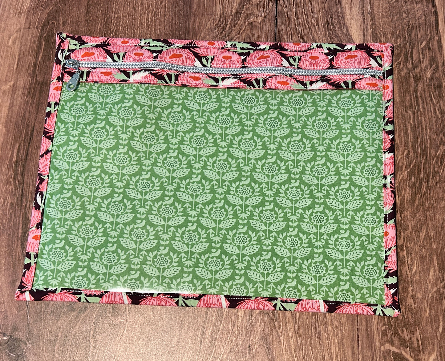 Vinyl Cross Stitch Project Bag - Embroidery Bag - Project Bag - Knitting & Crochet Bag - Storage - Organizer - Notions - Flower - Floral