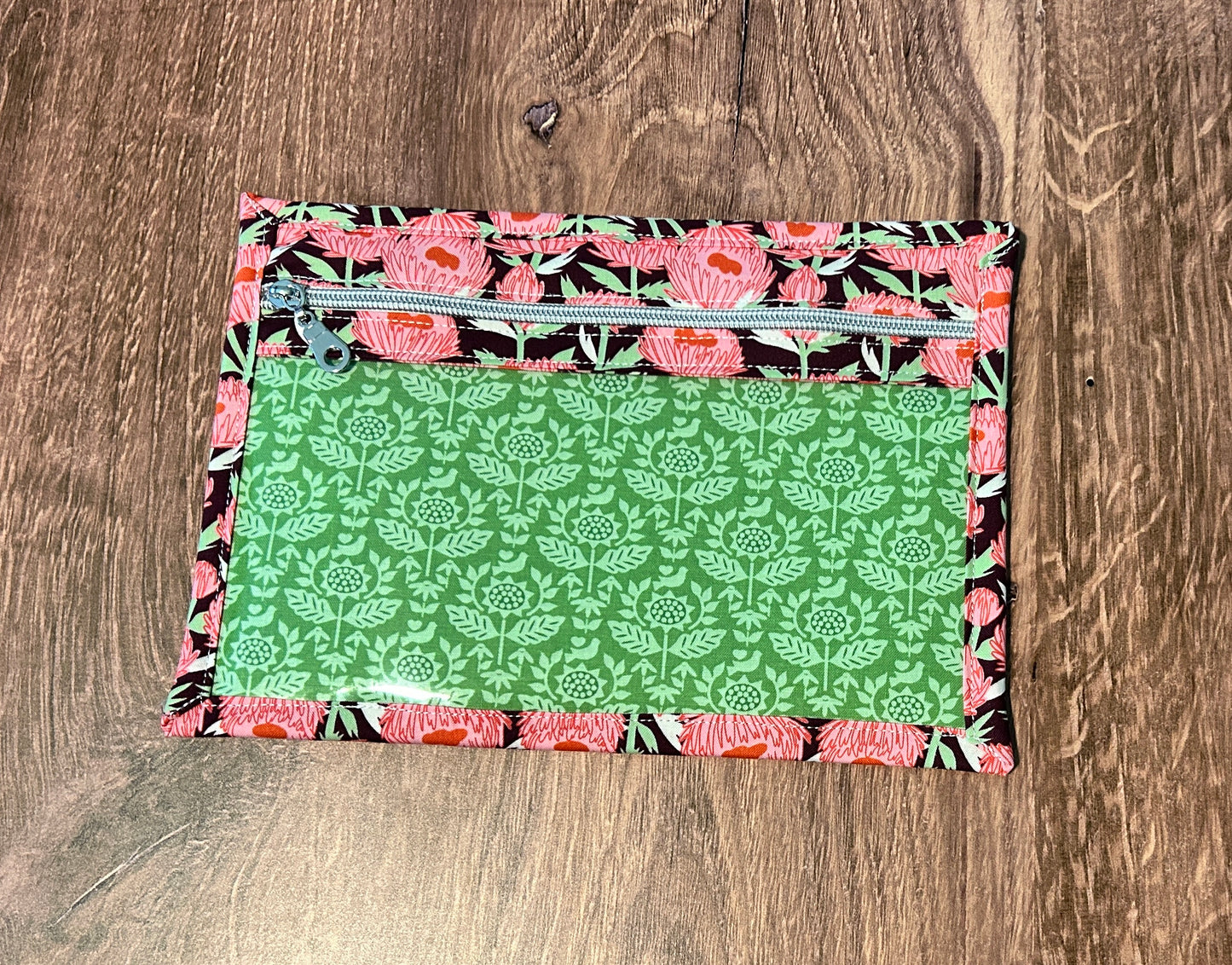 Vinyl Cross Stitch Project Bag - Embroidery Bag - Project Bag - Knitting & Crochet Bag - Storage - Organizer - Notions - Flower - Floral