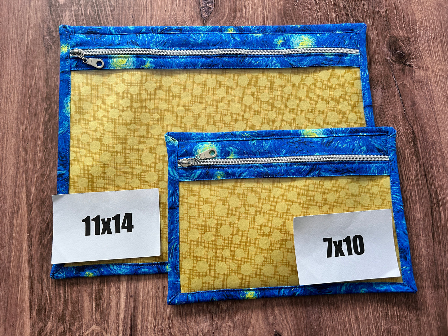 Vinyl Cross Stitch Project Bag - Embroidery Bag - Project Bag - Knitting & Crochet Bag - Storage - Organizer - Notions - Starry Night