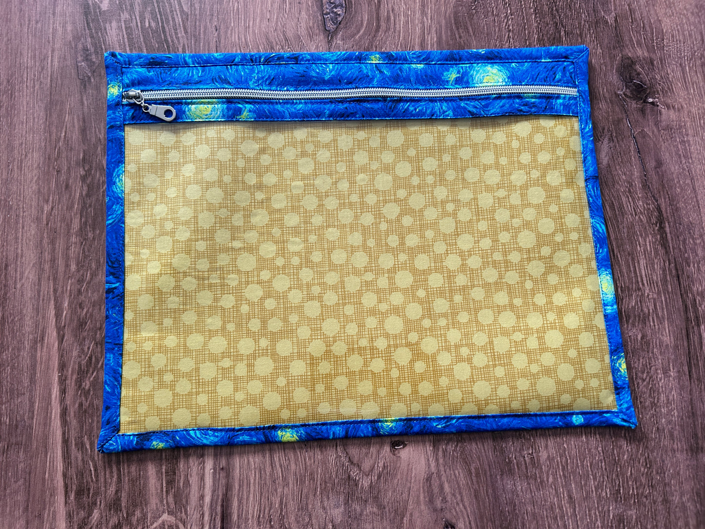 Vinyl Cross Stitch Project Bag - Embroidery Bag - Project Bag - Knitting & Crochet Bag - Storage - Organizer - Notions - Starry Night