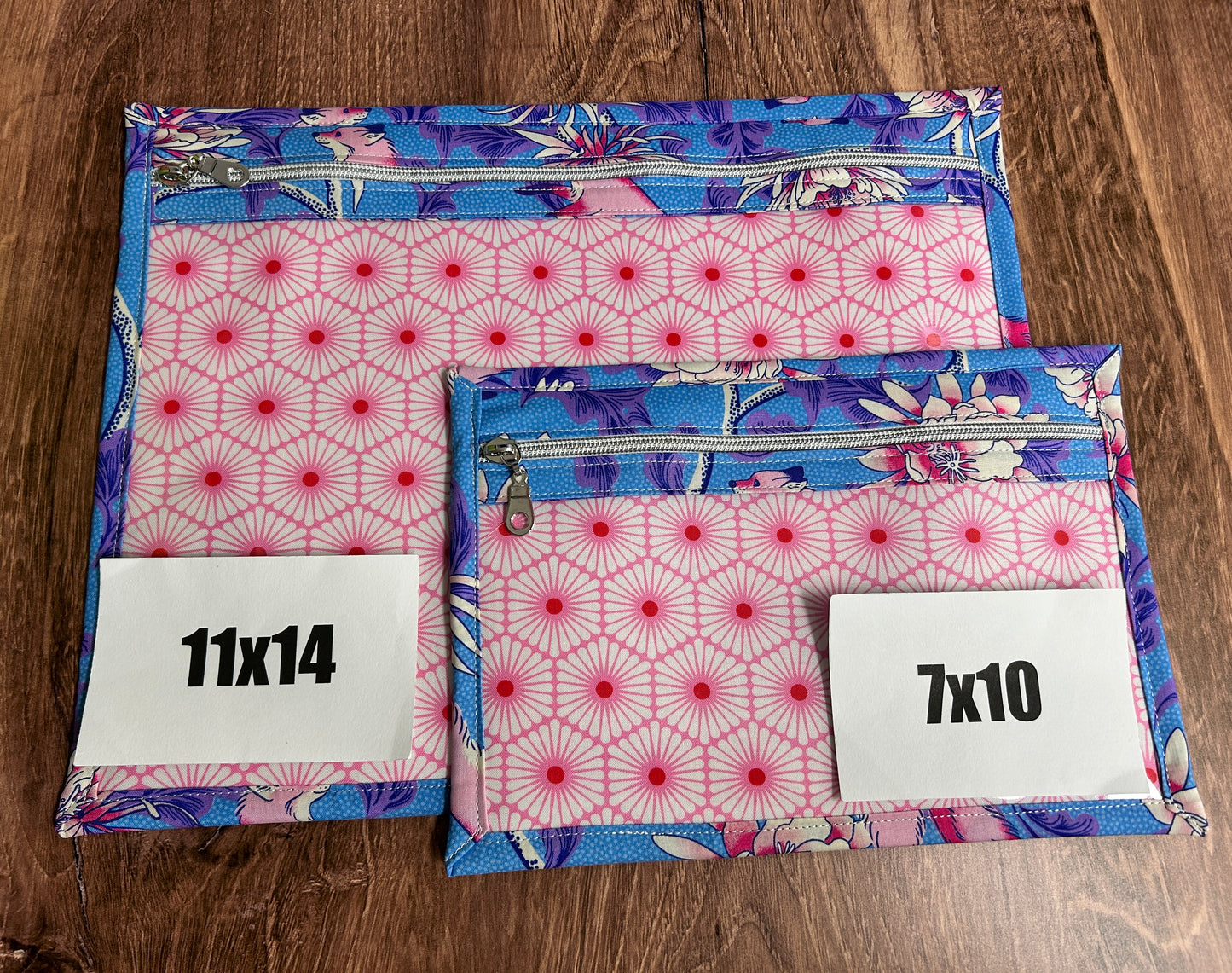 Vinyl Cross Stitch Project Bag - Embroidery bag - Project Bag - Knitting & Crochet Bag - Storage - Organizer - Fox Project Bag - Notions