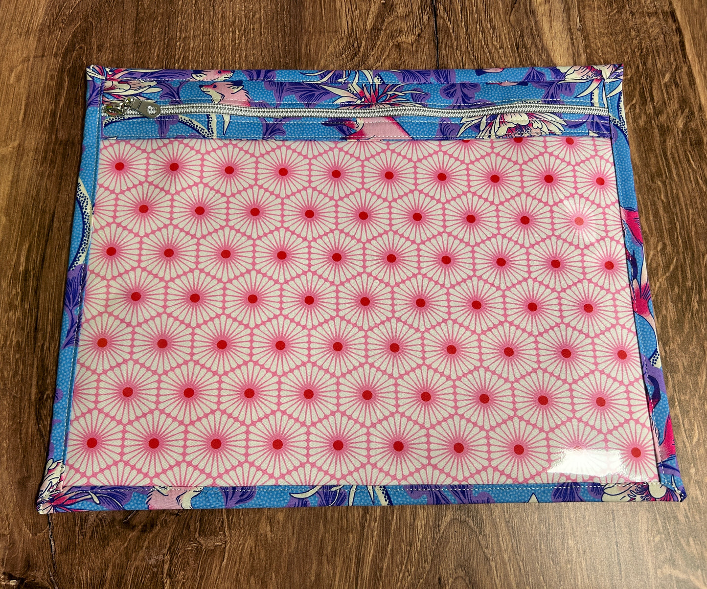 Vinyl Cross Stitch Project Bag - Embroidery bag - Project Bag - Knitting & Crochet Bag - Storage - Organizer - Fox Project Bag - Notions