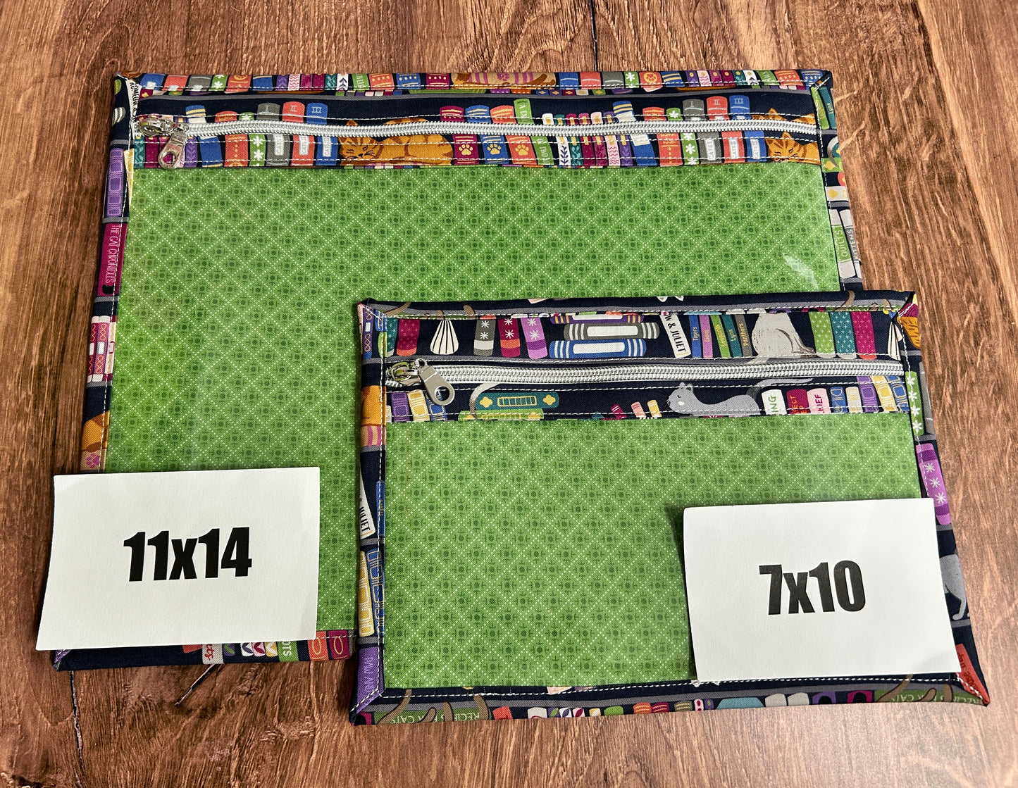 Vinyl Cross Stitch Project Bag - Embroidery bag - Project Bag - Knitting & Crochet Bag - Storage - Organizer - Cat Project Bag - Notions