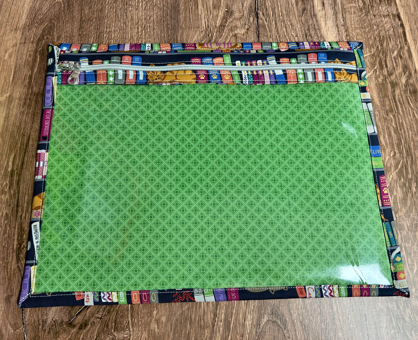 Vinyl Cross Stitch Project Bag - Embroidery bag - Project Bag - Knitting & Crochet Bag - Storage - Organizer - Cat Project Bag - Notions