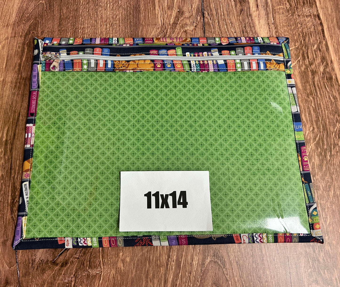 Vinyl Cross Stitch Project Bag - Embroidery bag - Project Bag - Knitting & Crochet Bag - Storage - Organizer - Cat Project Bag - Notions