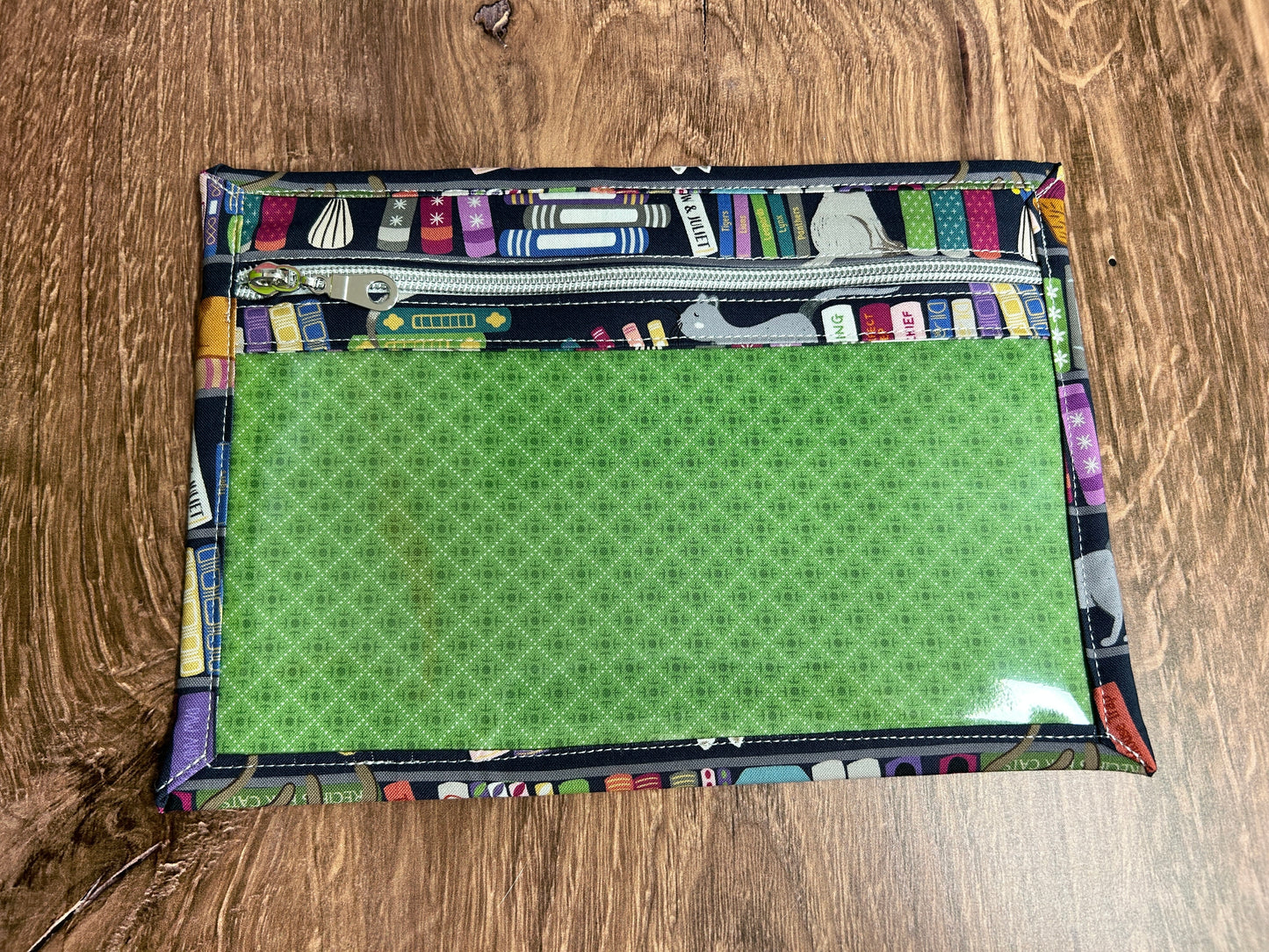 Vinyl Cross Stitch Project Bag - Embroidery bag - Project Bag - Knitting & Crochet Bag - Storage - Organizer - Cat Project Bag - Notions